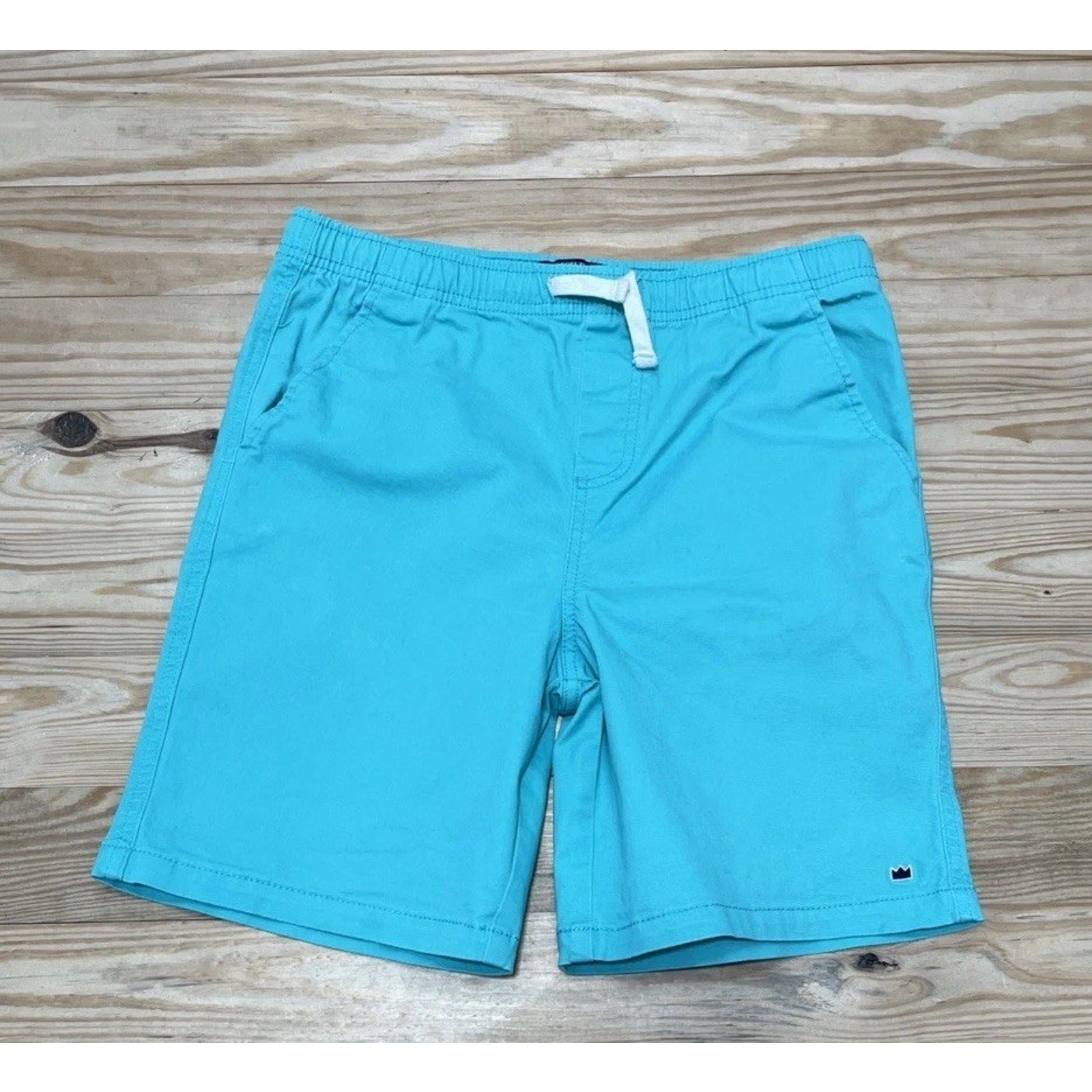 Boys Crown & Ivy Motion Flex Shorts Size L Blue Adjustable Waist