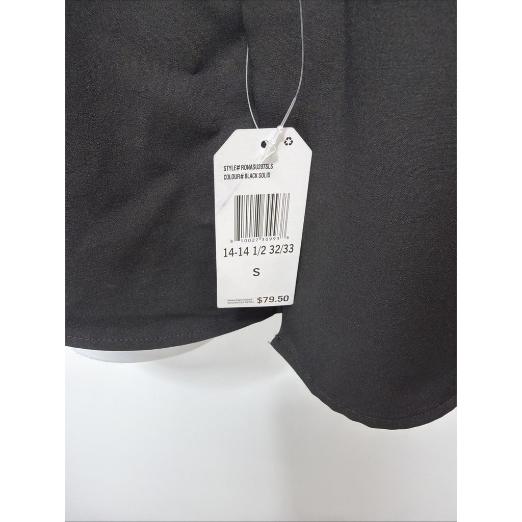 Nautica Slim Fit Performance Super Shirt Mens S 14-14.5 32/33 Black NEW