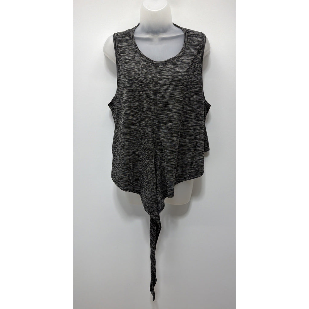 Zyia Active Gray front tie tank Size XXXL Running Yoga Athletic