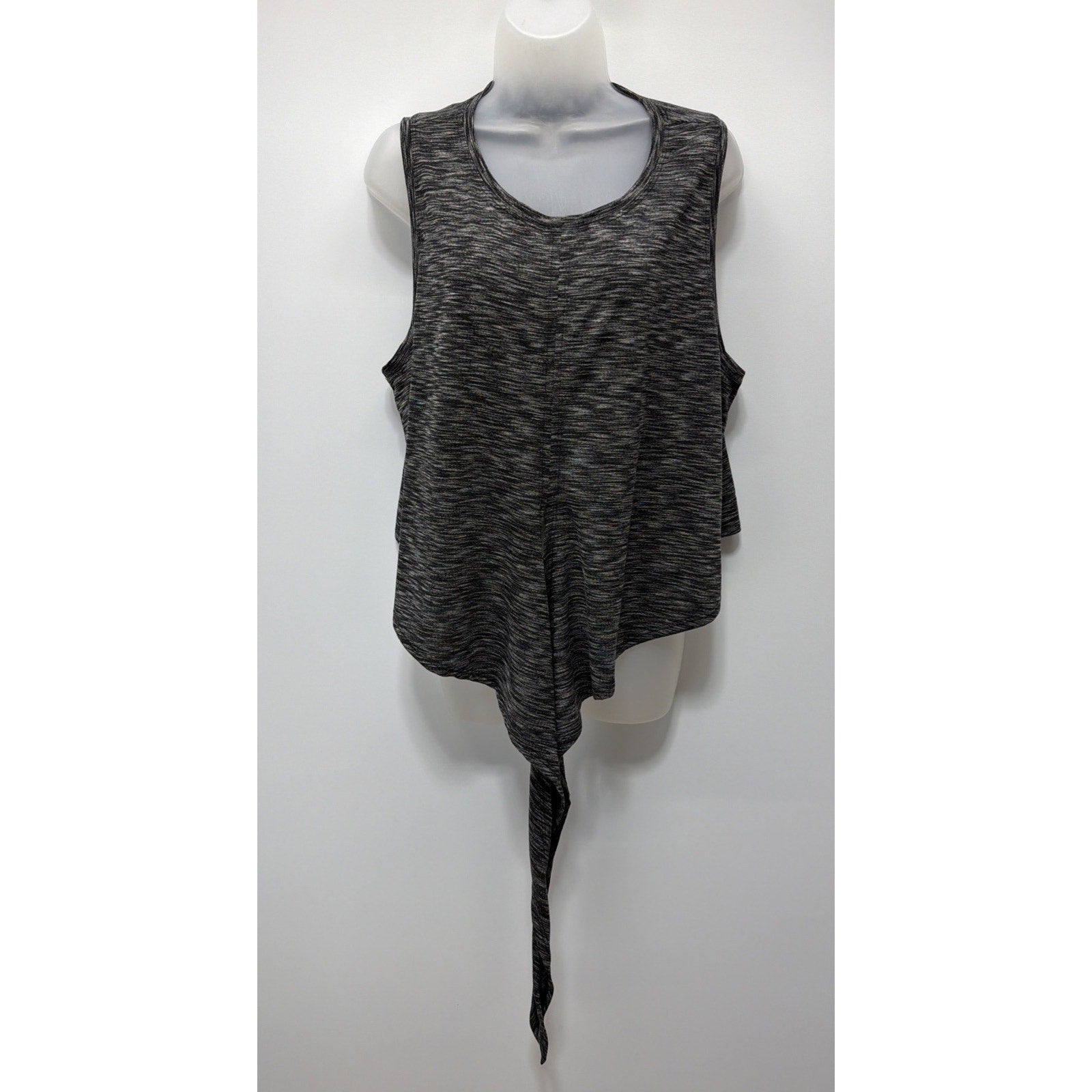 Zyia Active Gray front tie tank Size XXXL Running Yoga Athletic