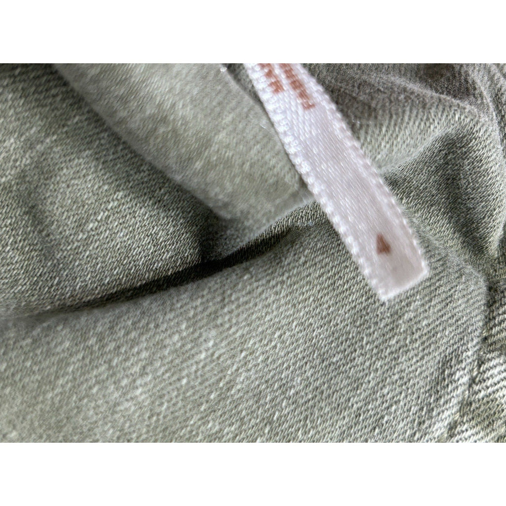 Free People Modern Femme Olive Green Denim Skirt Sz4