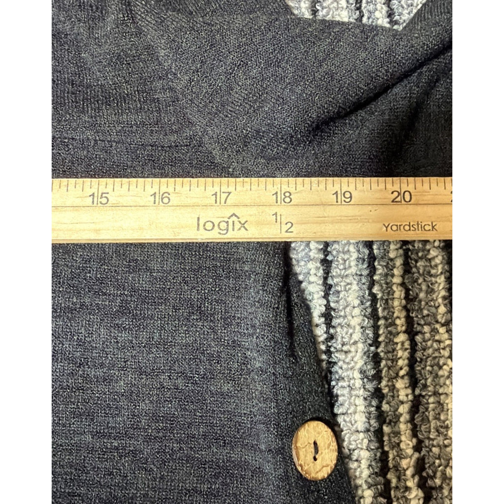 Reborn J Long Sleeve Soft Dark Gray Knit Sweater Tunic Top Shirt Women's M Fall