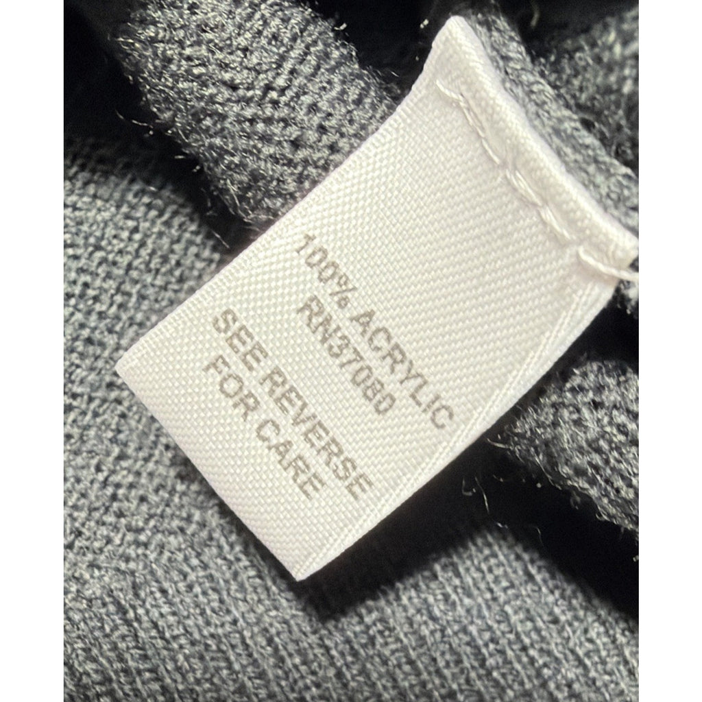 Cato Grey Ribbed 3/4 Sleeve Embellished Jewel Pullover Sweater Dress Sz Small