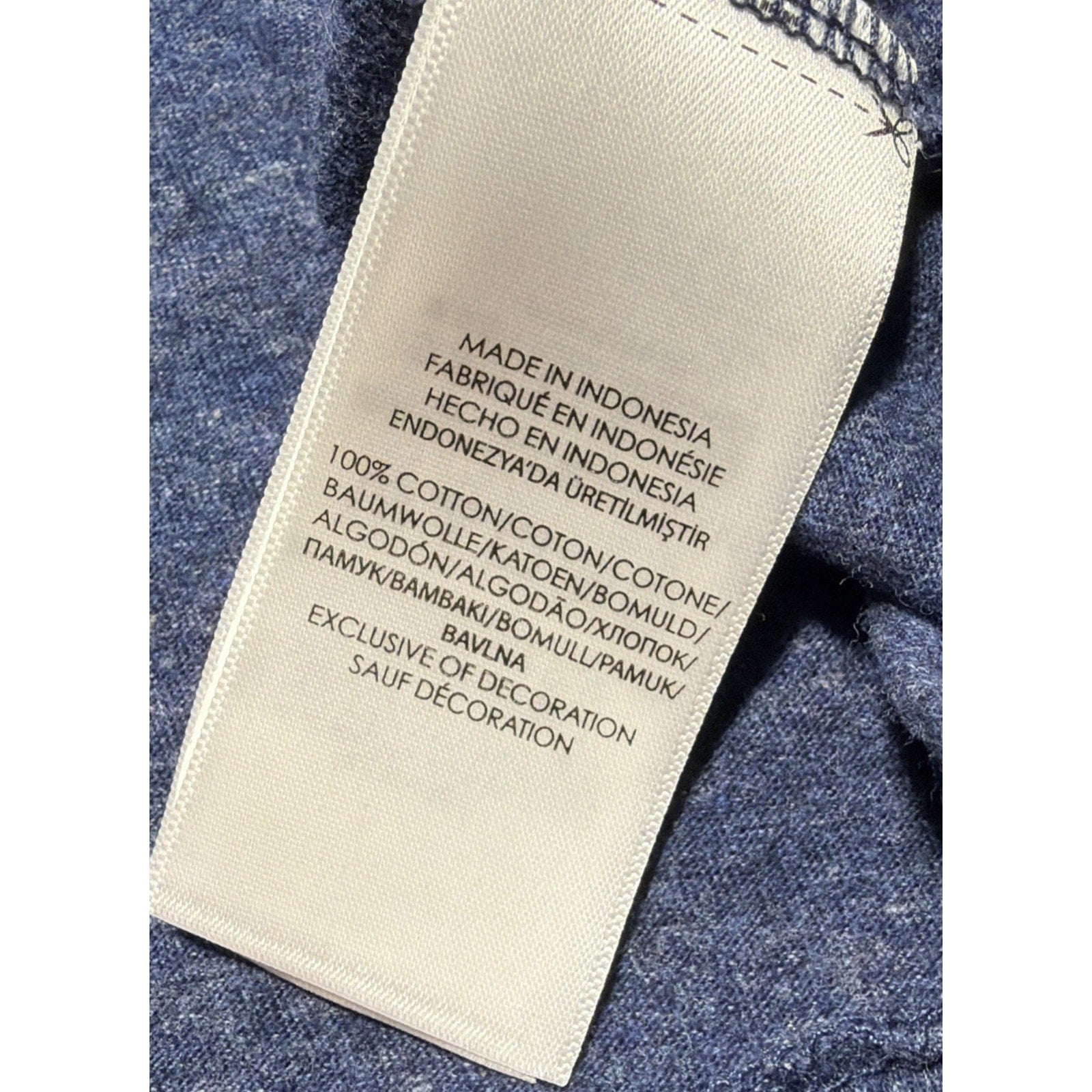 Polo Ralph Lauren Custom Slim Fit Shirt Heather Blue Long Sleeve Crewneck Mens M