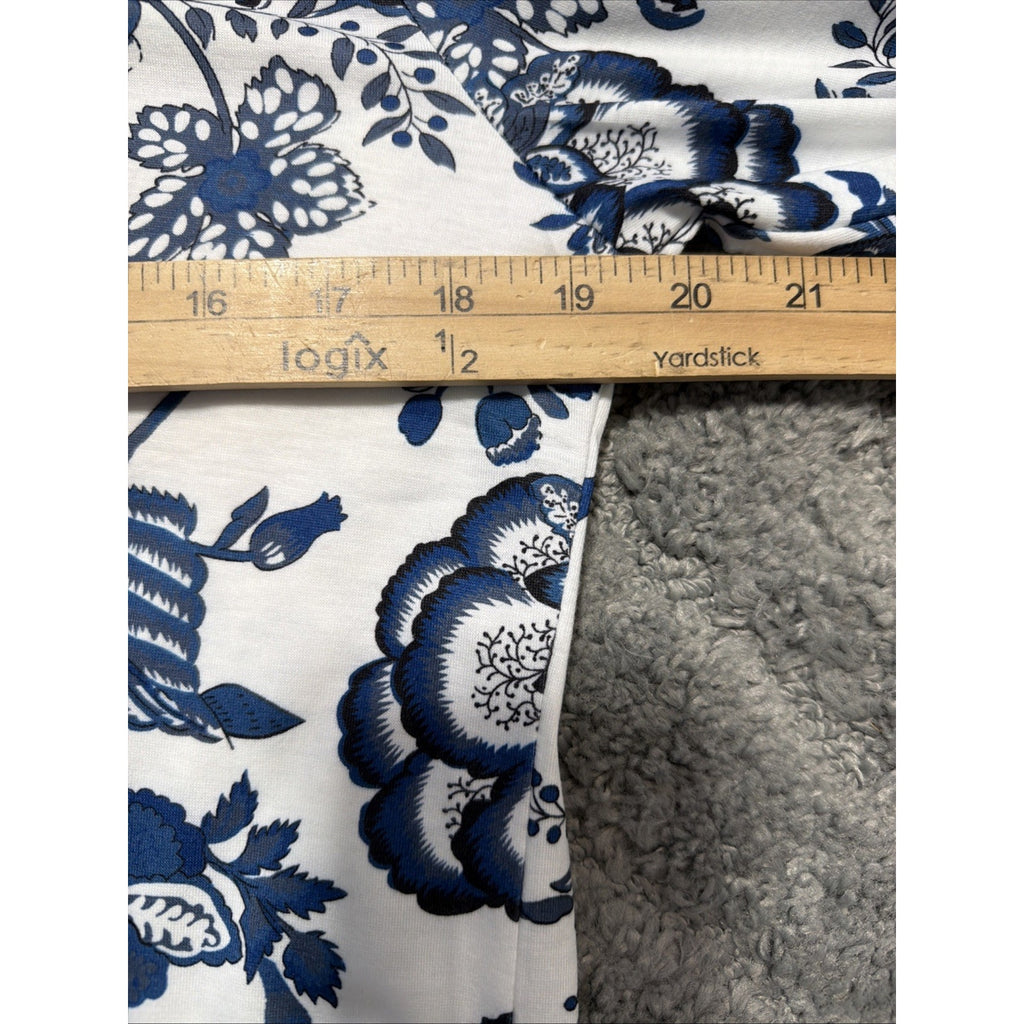 New WIHOLL Women's Blouse Top Long Sleeve V-Neck Floral Print Stretch Size M