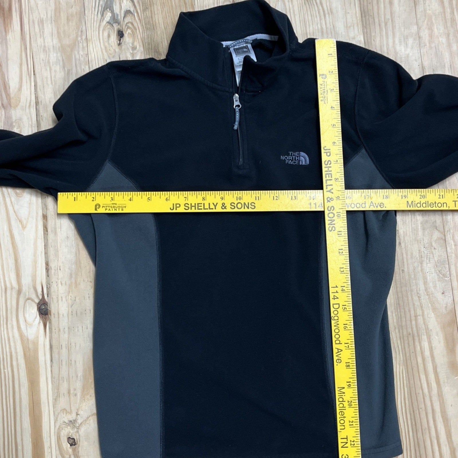 THE NORTH FACE 1/4 Zip Mock Neck Long Sleeves Black Fleece Jacket Women's Size L