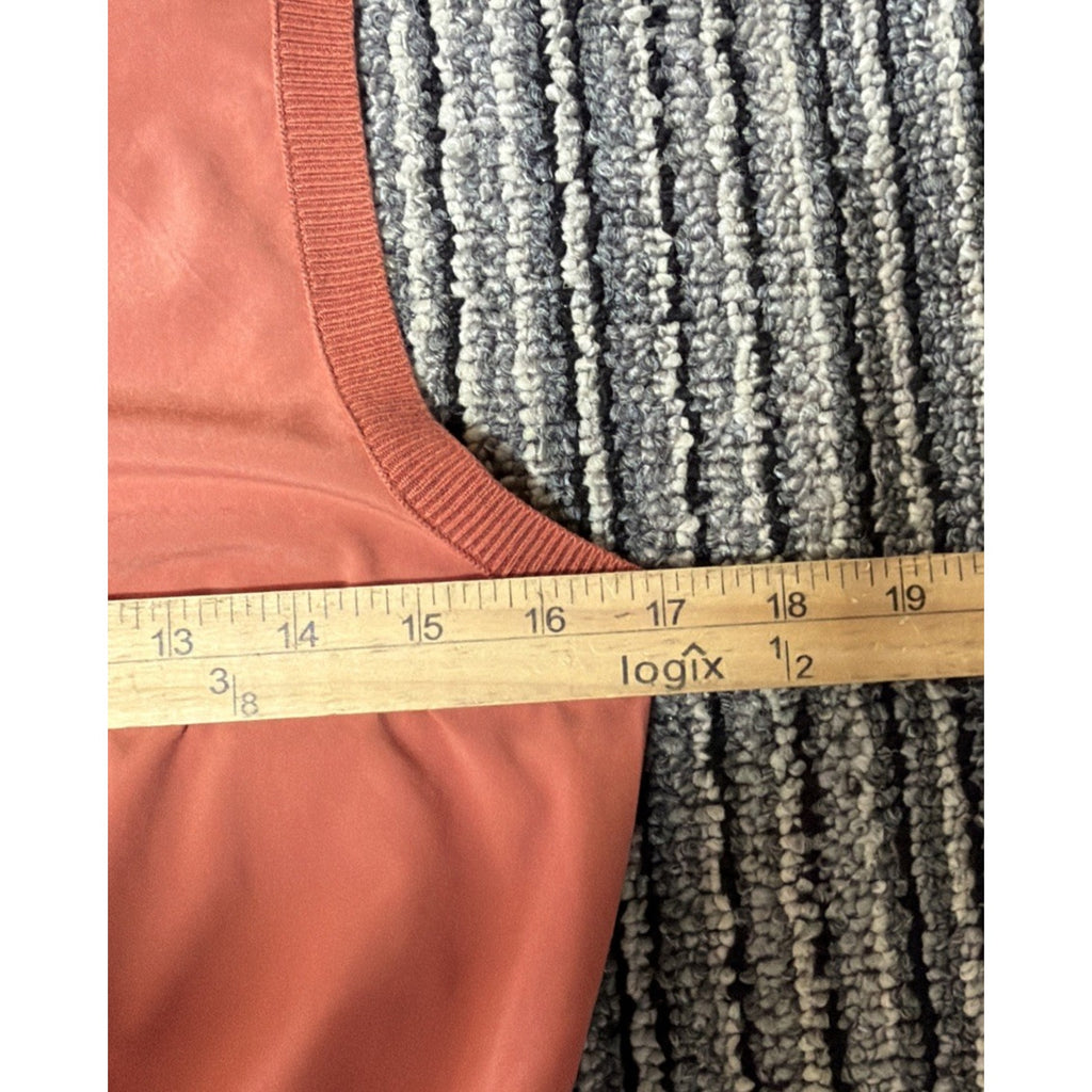 Athleta Dress XSP Coral Sleeveless Drawstring Waist High Low Hem Stretch