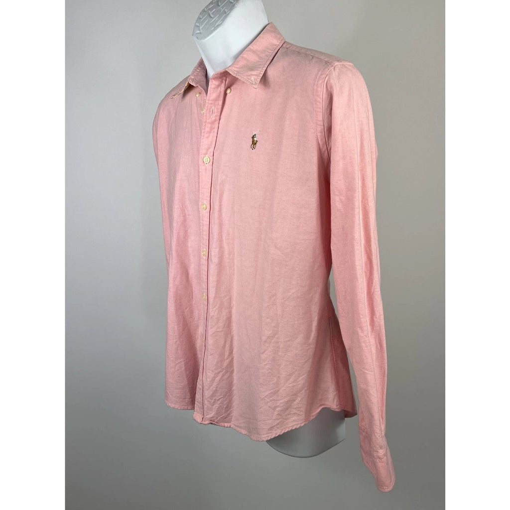 Men's Polo Ralph Lauren Slim Fit Oxford Shirt Pink Size 12/XS