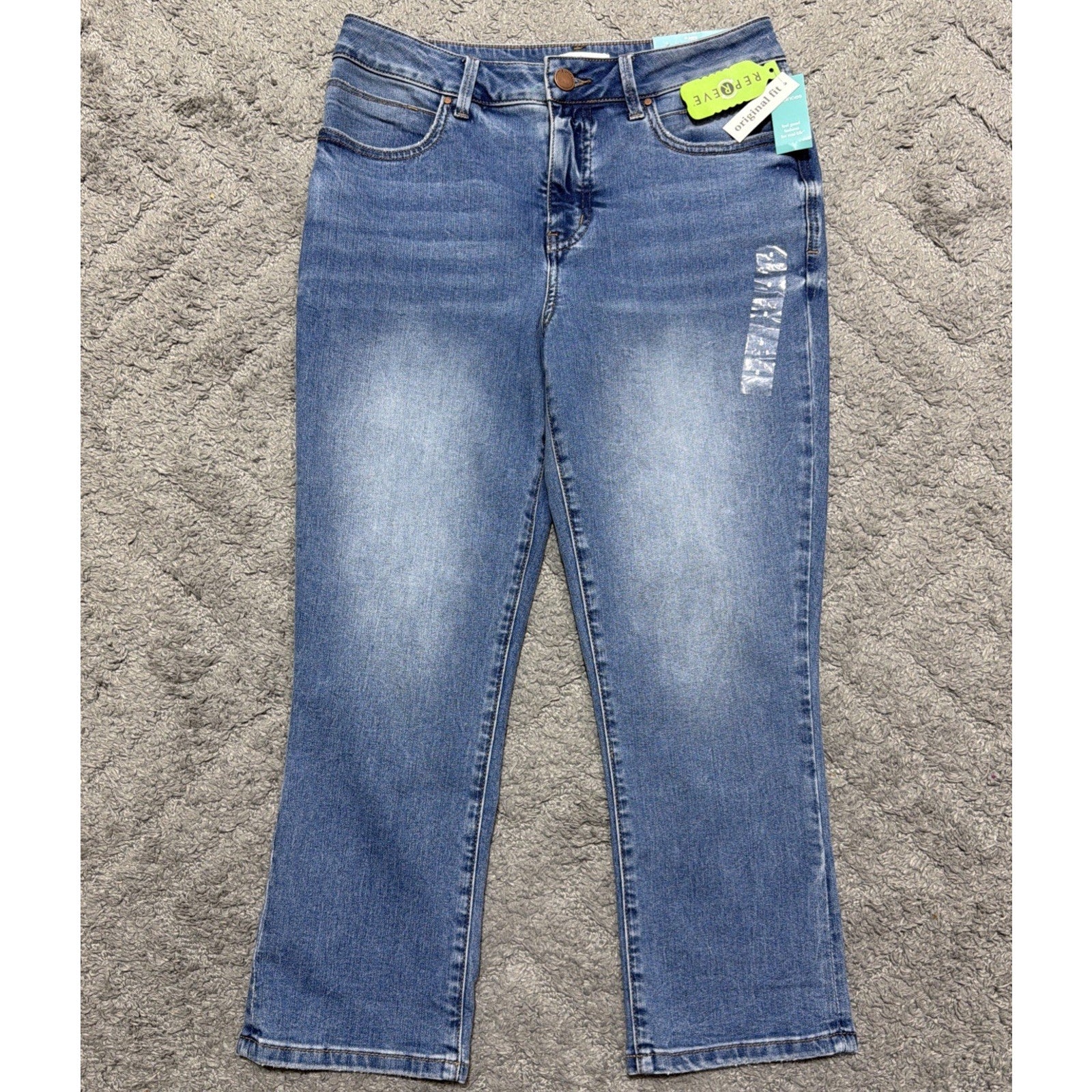Maurices Everflex Jeans Women's 8 Original Fit High Rise Crop Blue Denim NWT
