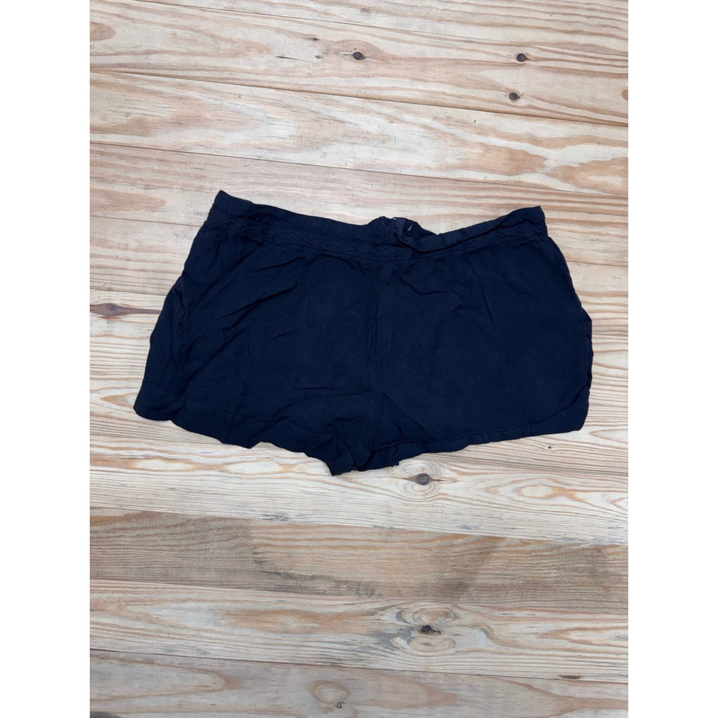 Joe Benbasset Black Shorts Size 7 Juniors Elastic Button Zip Rayon Short Shorts