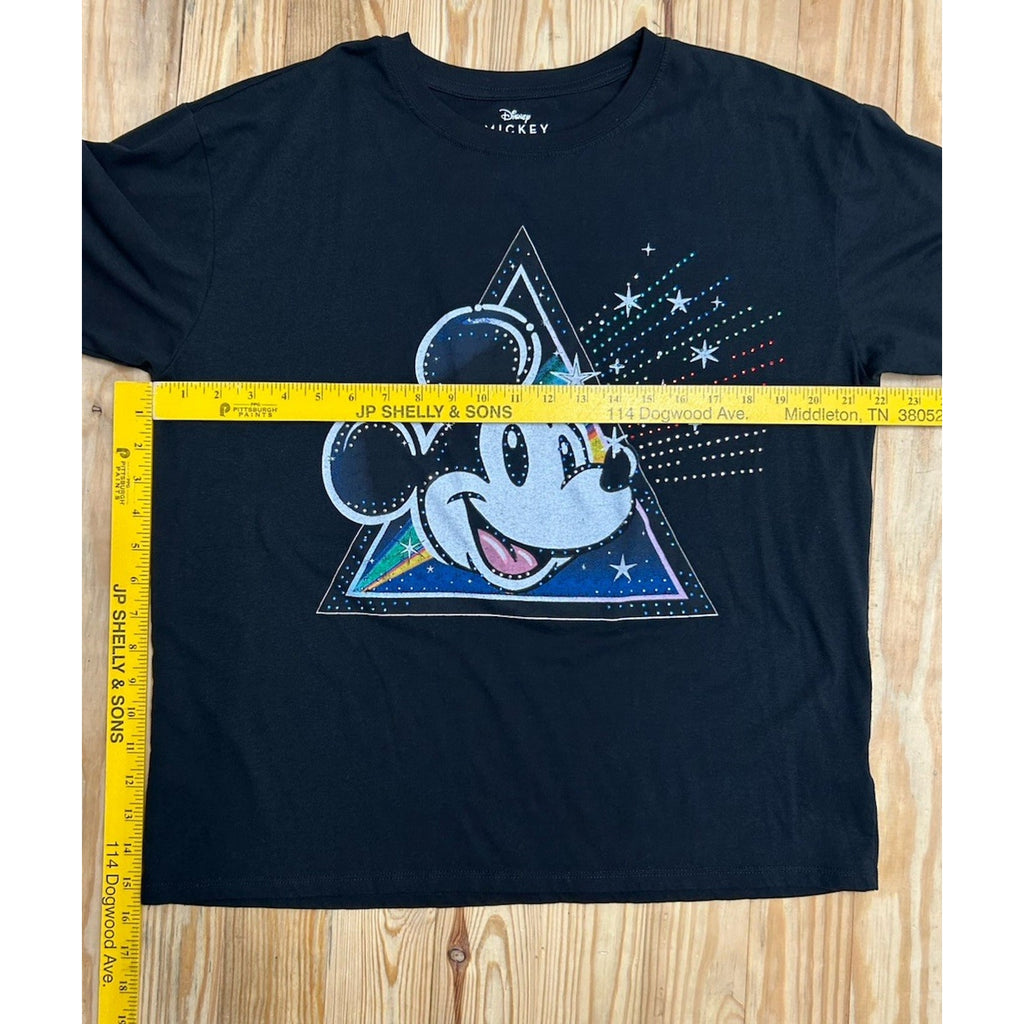 Mickey Mouse Rhinestone T-shirt Disney XL (15/17) Black.