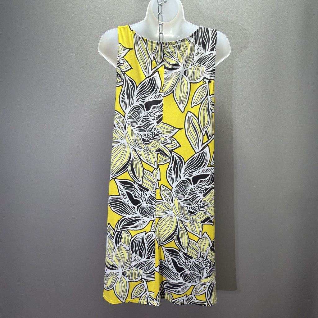 Ivy Lane Women's Tropical Floral Sleeveless Dress SZ M Beach Cover Vacation Easy