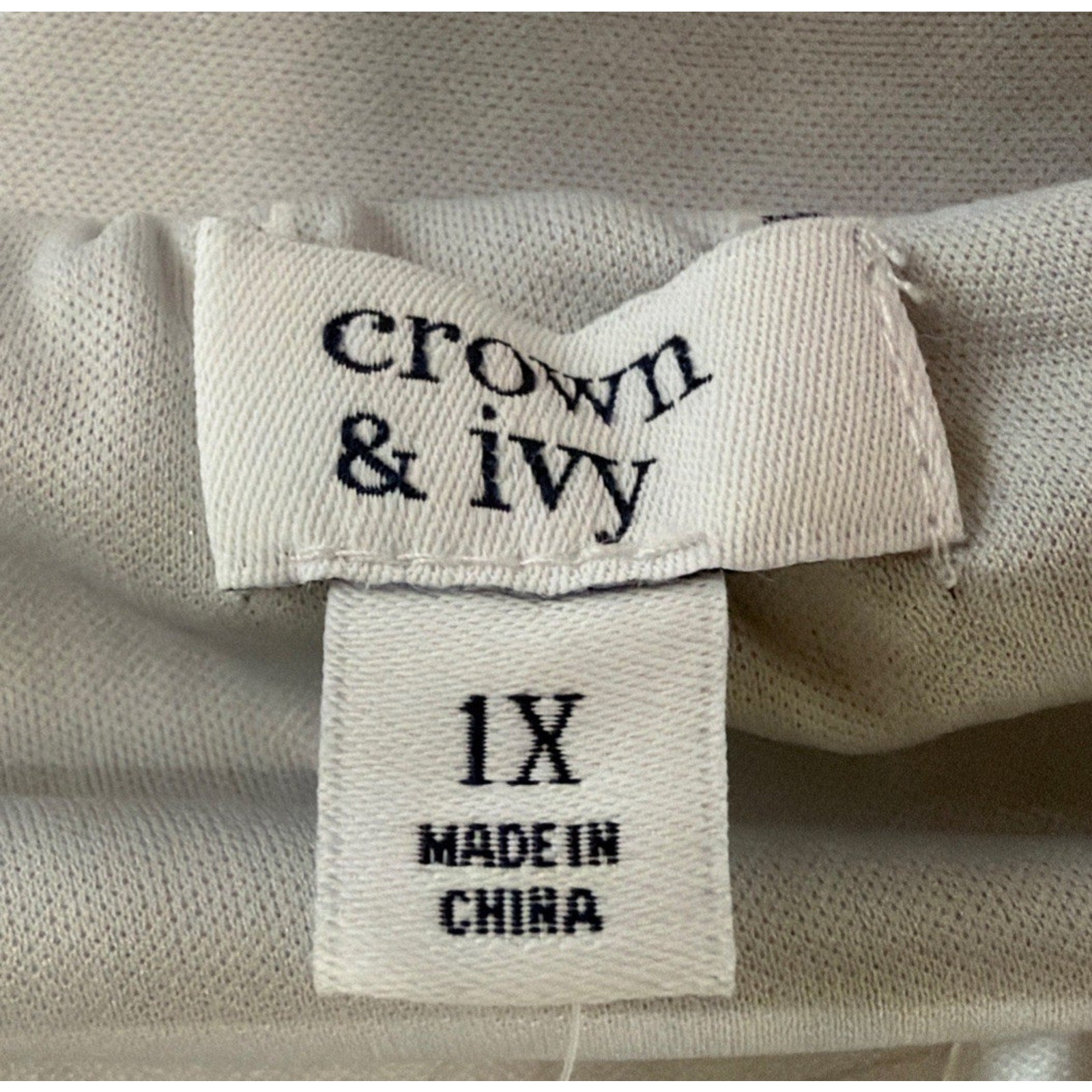 Crown & Ivy Silver Sequin Blouse 1X Lined Stretch Top Balloon Sleeve Sparkle NWT
