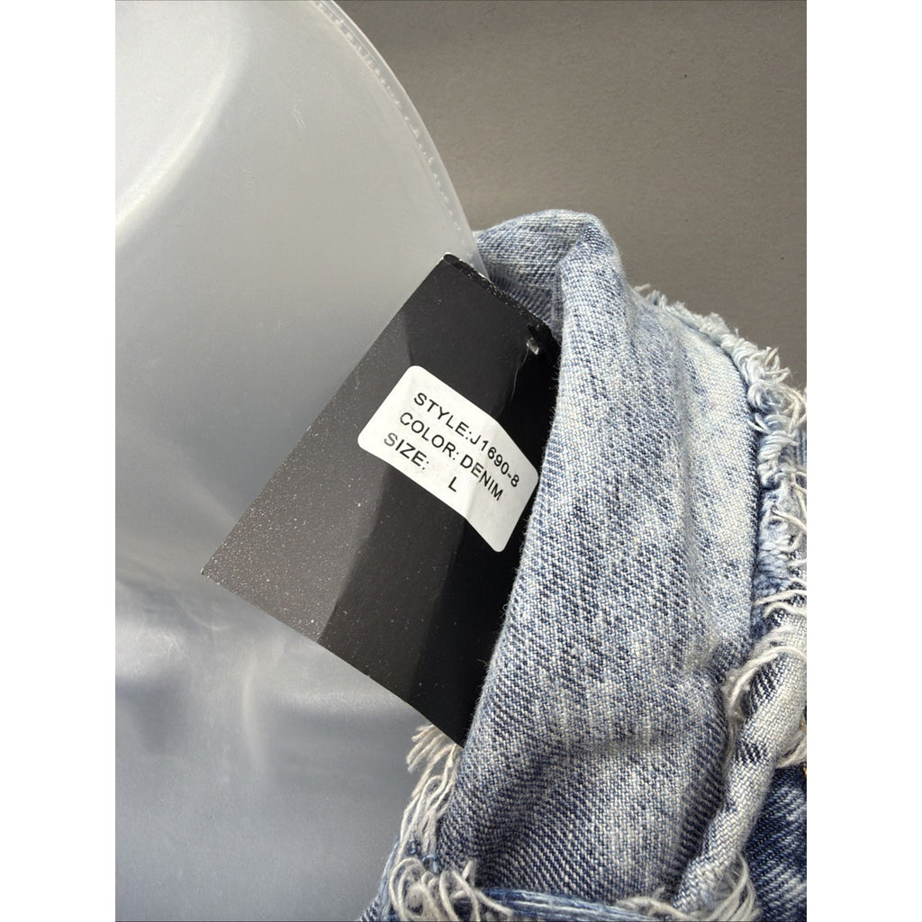 Hard Rock Cafe Bad Girl Vog Paris Catwoman Denim Jean 2 Tone Jacket L New