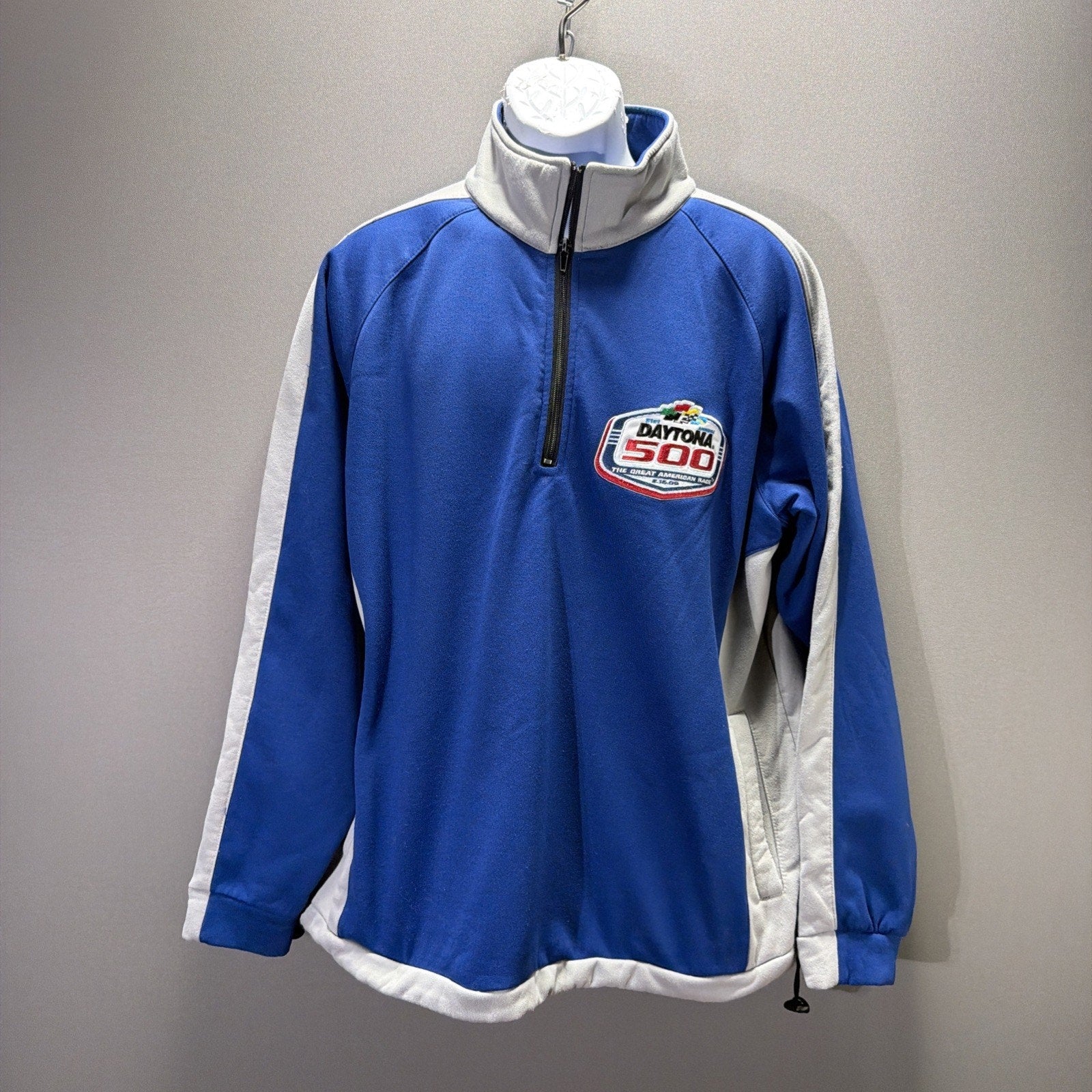 Daytona 500 51st Pullover 1/4 Zip Sweatshirt Large Nascar Winner's Circle 2009
