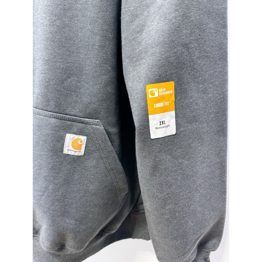 Carhartt Dark Gray Rain Defender Loose Fit Hooded Sweatshirt Men’s Size 2XL NWT