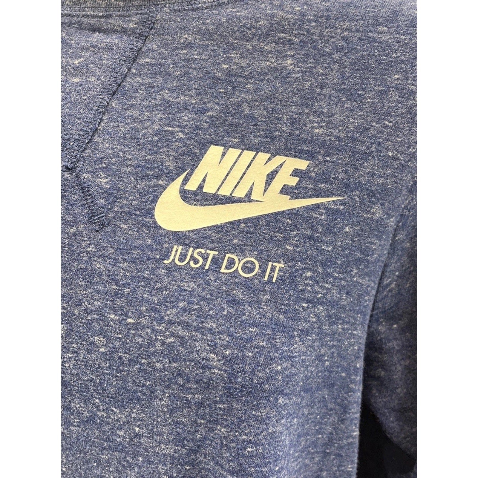 Nike Sportswear Dress Women’s Medium Blue Heather Long Sleeve Just Do It Logo