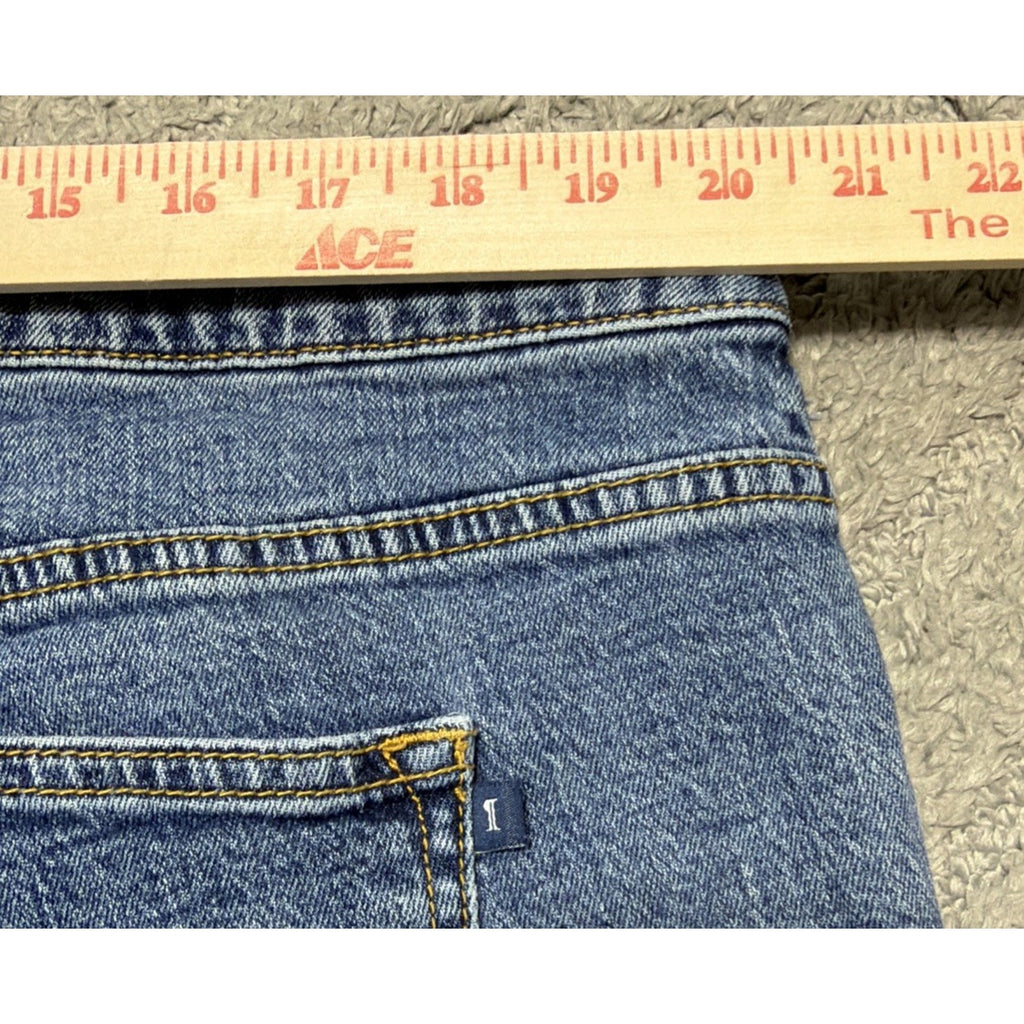 Anthropologie Pilcro Women's Plus Size 18 High Rise Wide Leg Blue Jeans Stretch