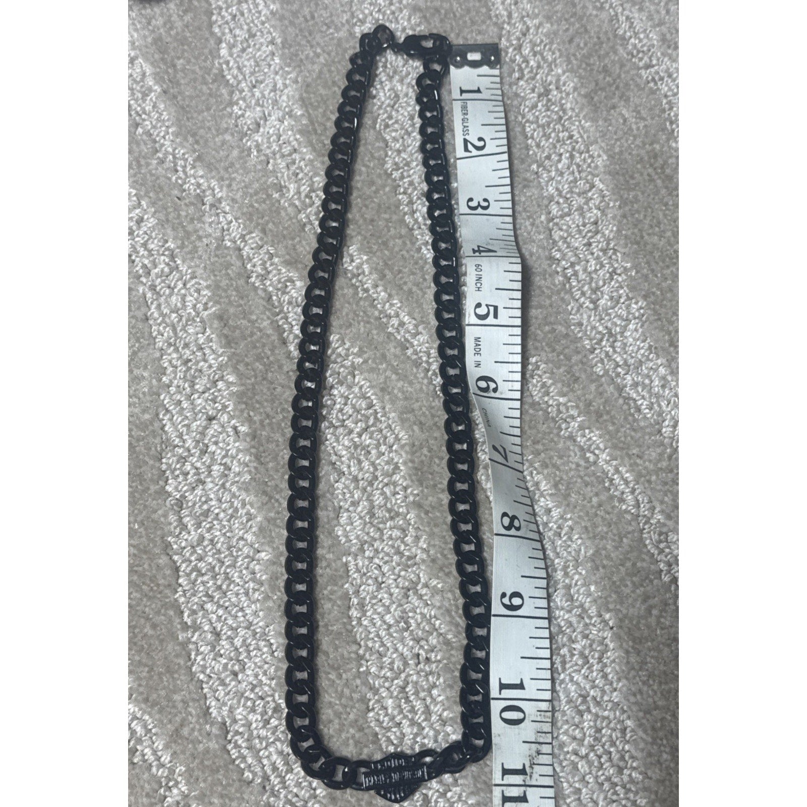 Harley-Davidson 24” Matte Black Bar & Shield Curb Link Chain Necklace 34N00163