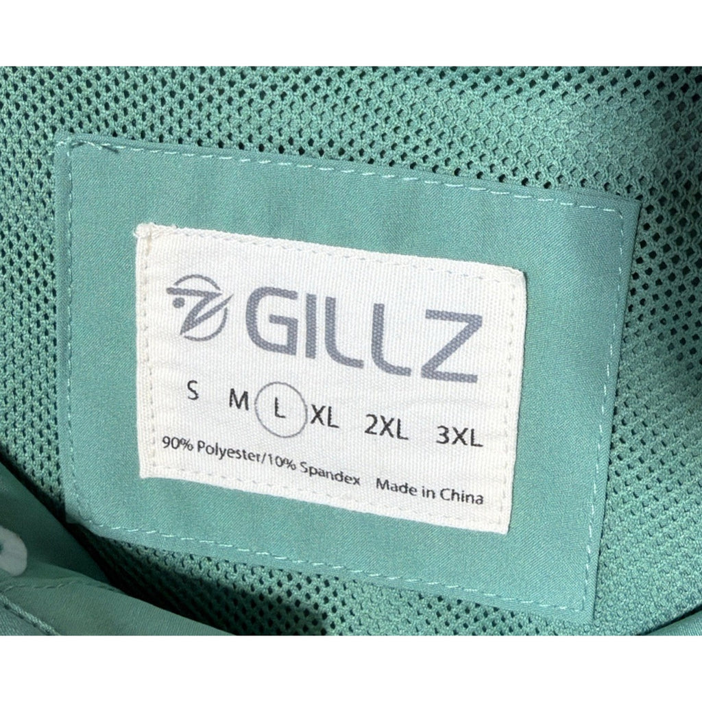 GILLZ Deep Sea Men’s Fishing Shirt UPF 30+ Stretch Vented Men Sz L Green