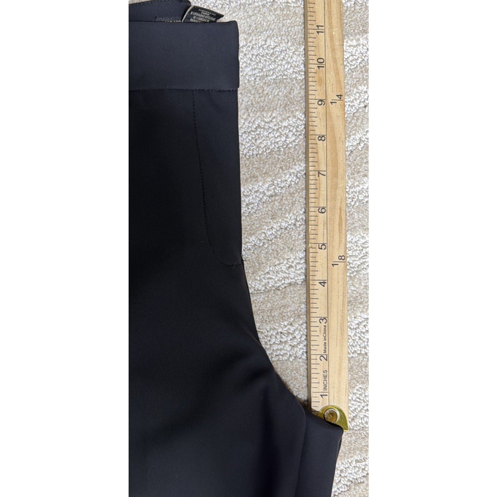 Christian Siriano New York Pants Womens 2 Black High Rise Straight Leg Stretch
