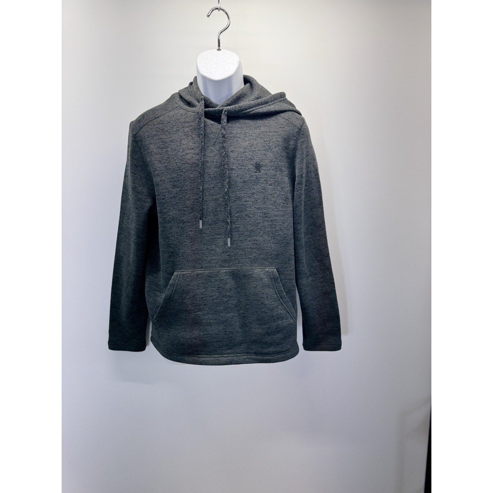 G.H. Bass Co Men’s Gray Pullover Pocket Fleece Lined Hoodie Jacket Small