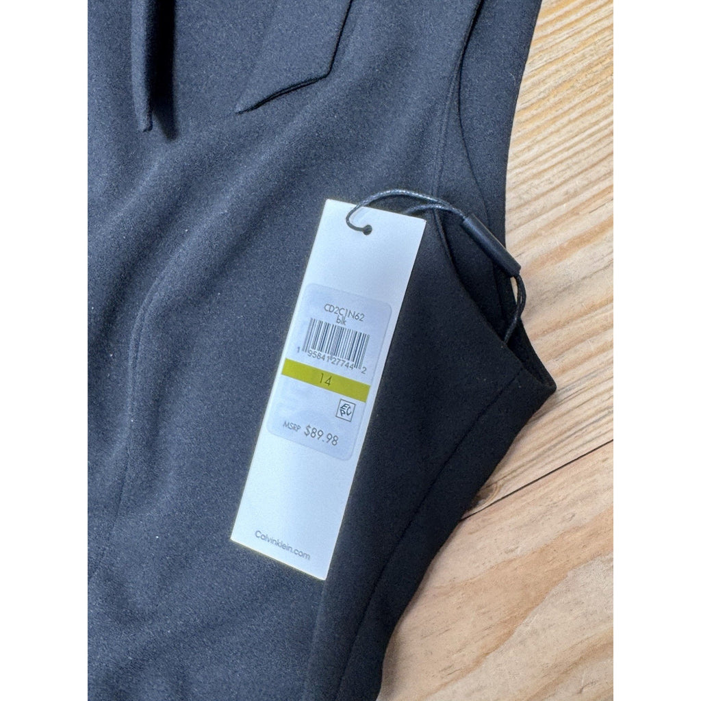 CALVIN KLEIN Business Professional Black Dress Neck Tie Women’s Size 14 NWT