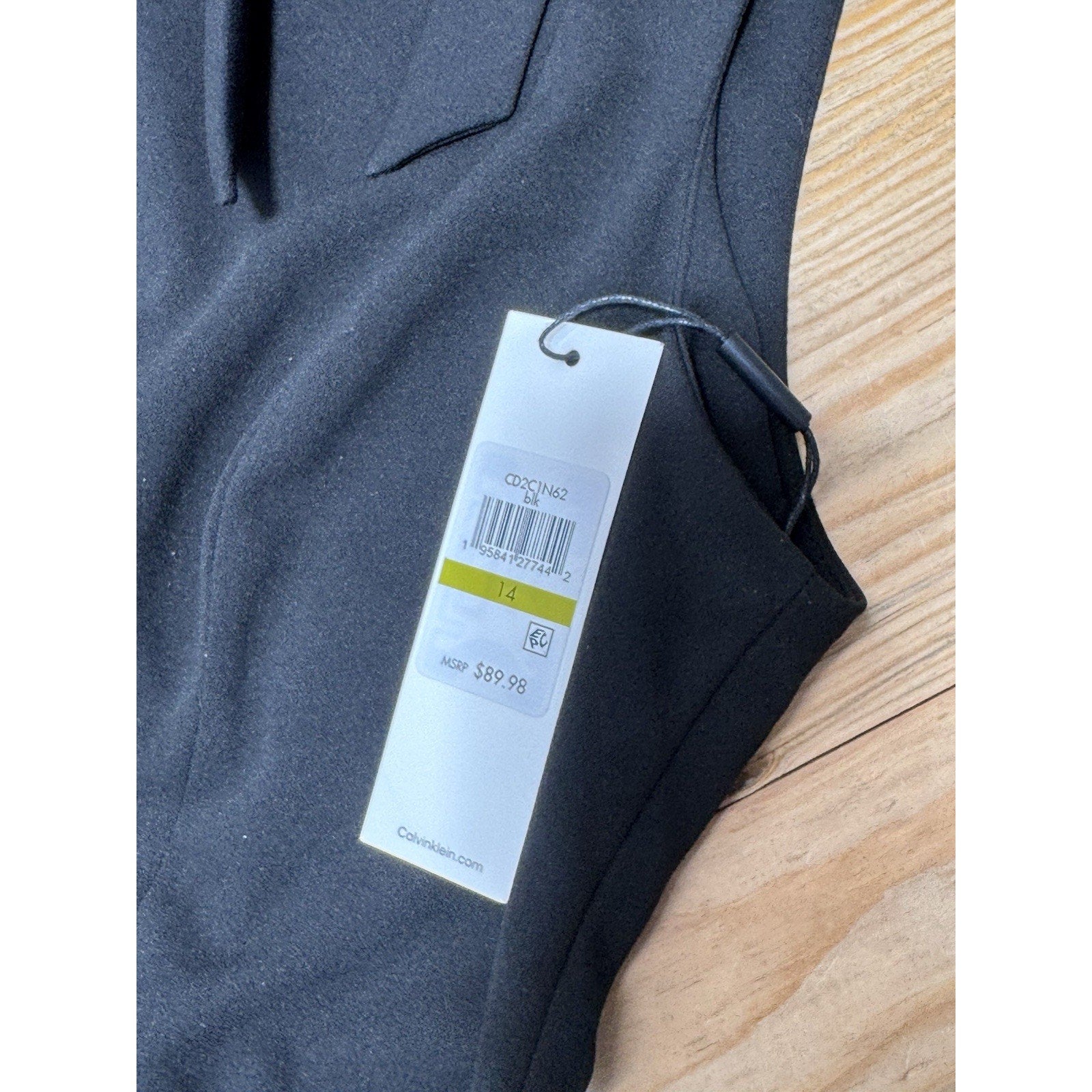 CALVIN KLEIN Business Professional Black Dress Neck Tie Women’s Size 14 NWT