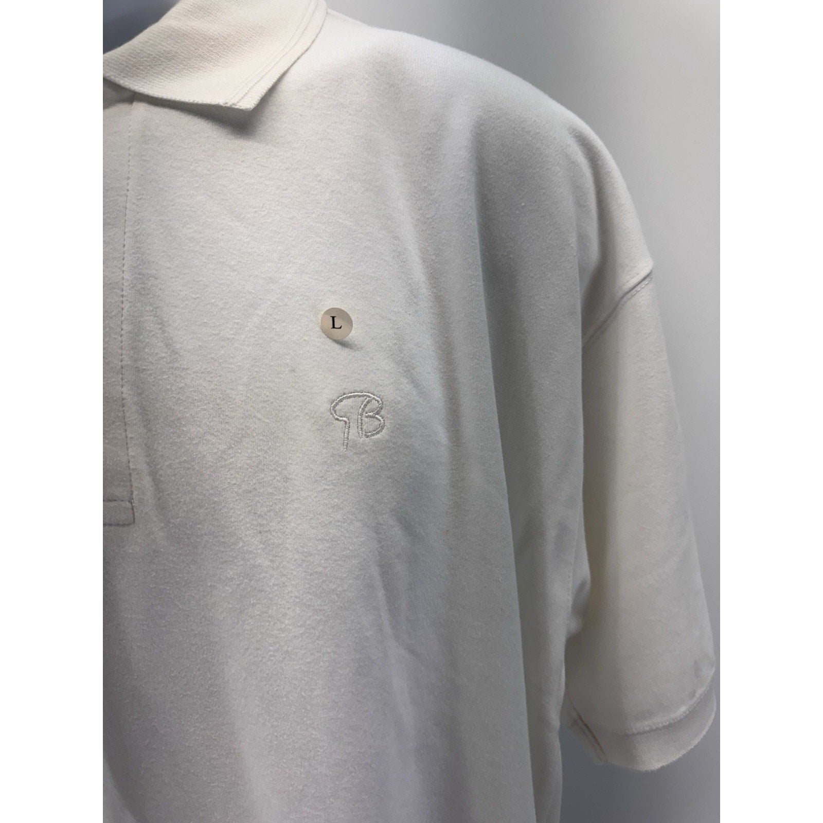 Geoffrey Beene Mens Short Sleeve Polo Shirt L New With Tags NWT Collared Cotton