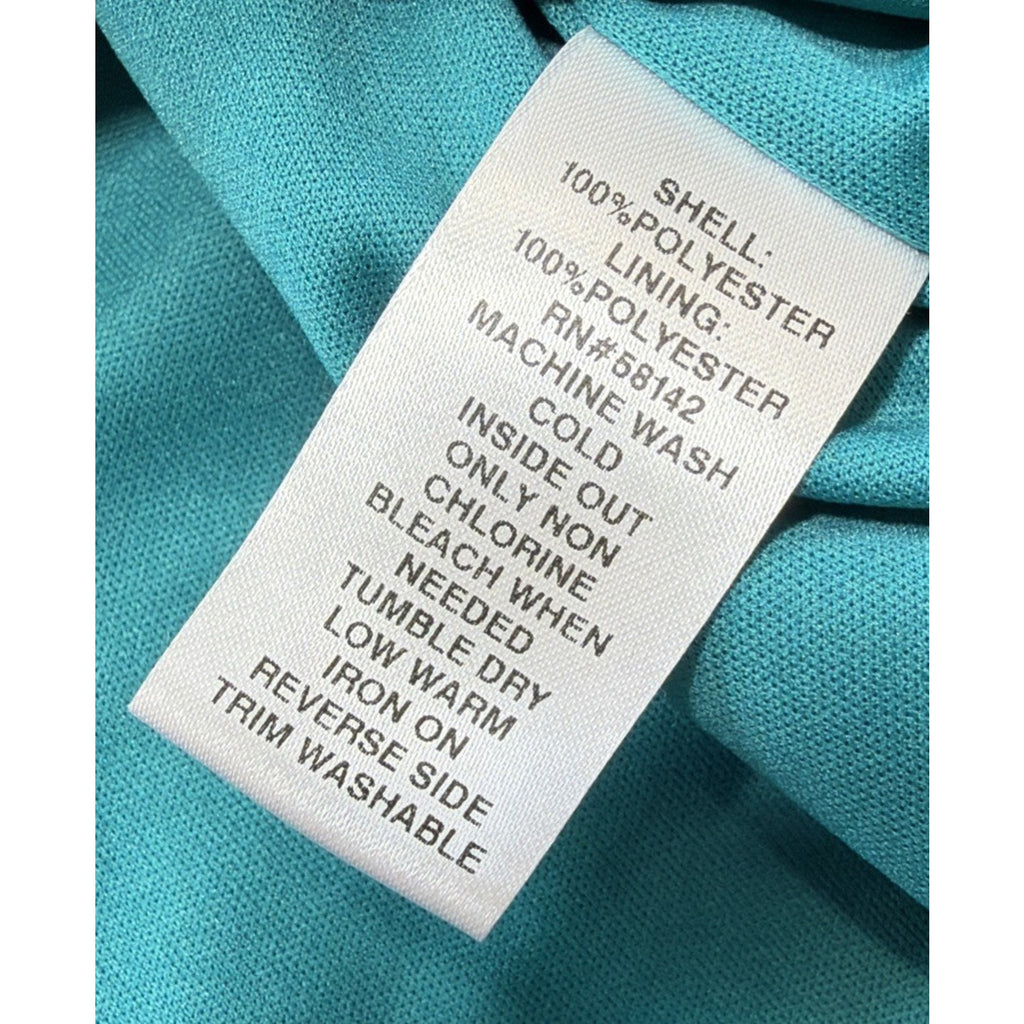 London Times Aqua Textured Sheath Dress Women’s 14 Sleeveless Career Party NWT