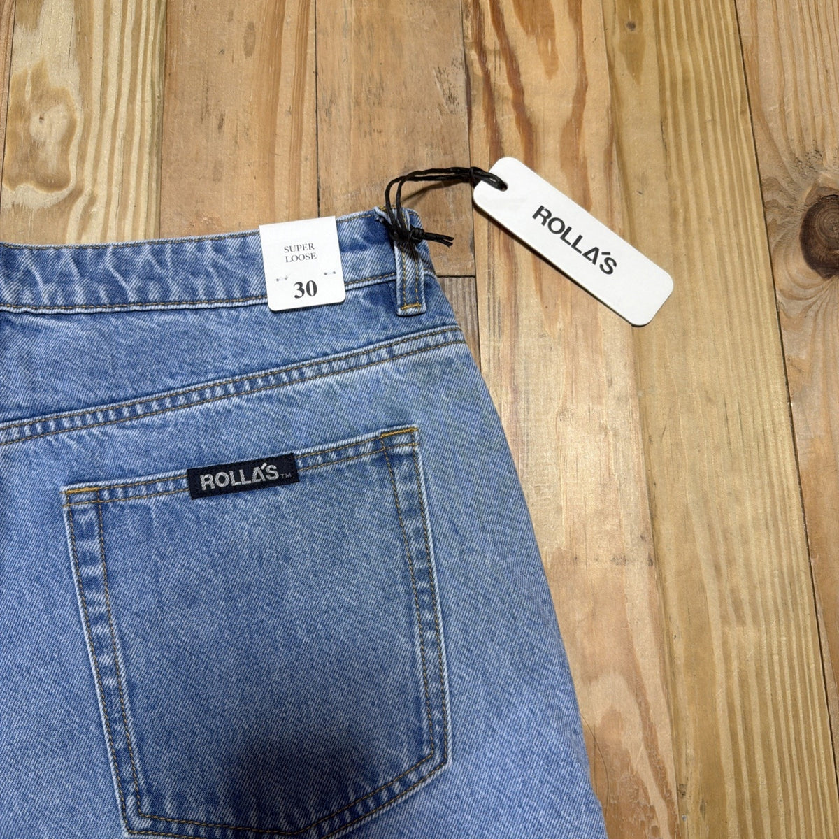 Rolla's Super Loose Jeans Vtg Blue High Rise Wide Leg Baggy Button Fly NWT 30