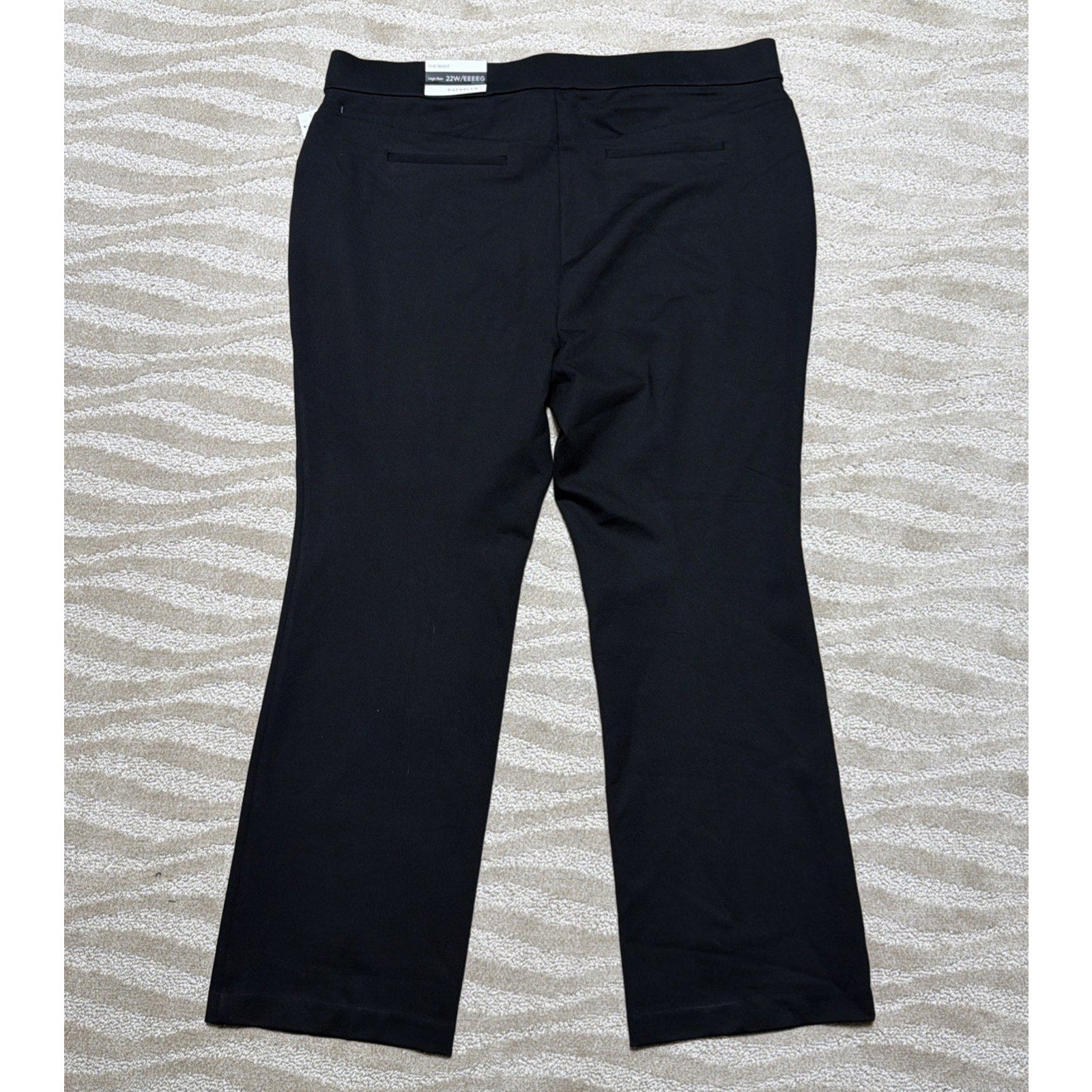 Rafaella The Boot High Rise Pants Women Plus Size 22W Black Pull On Bootcut NWT