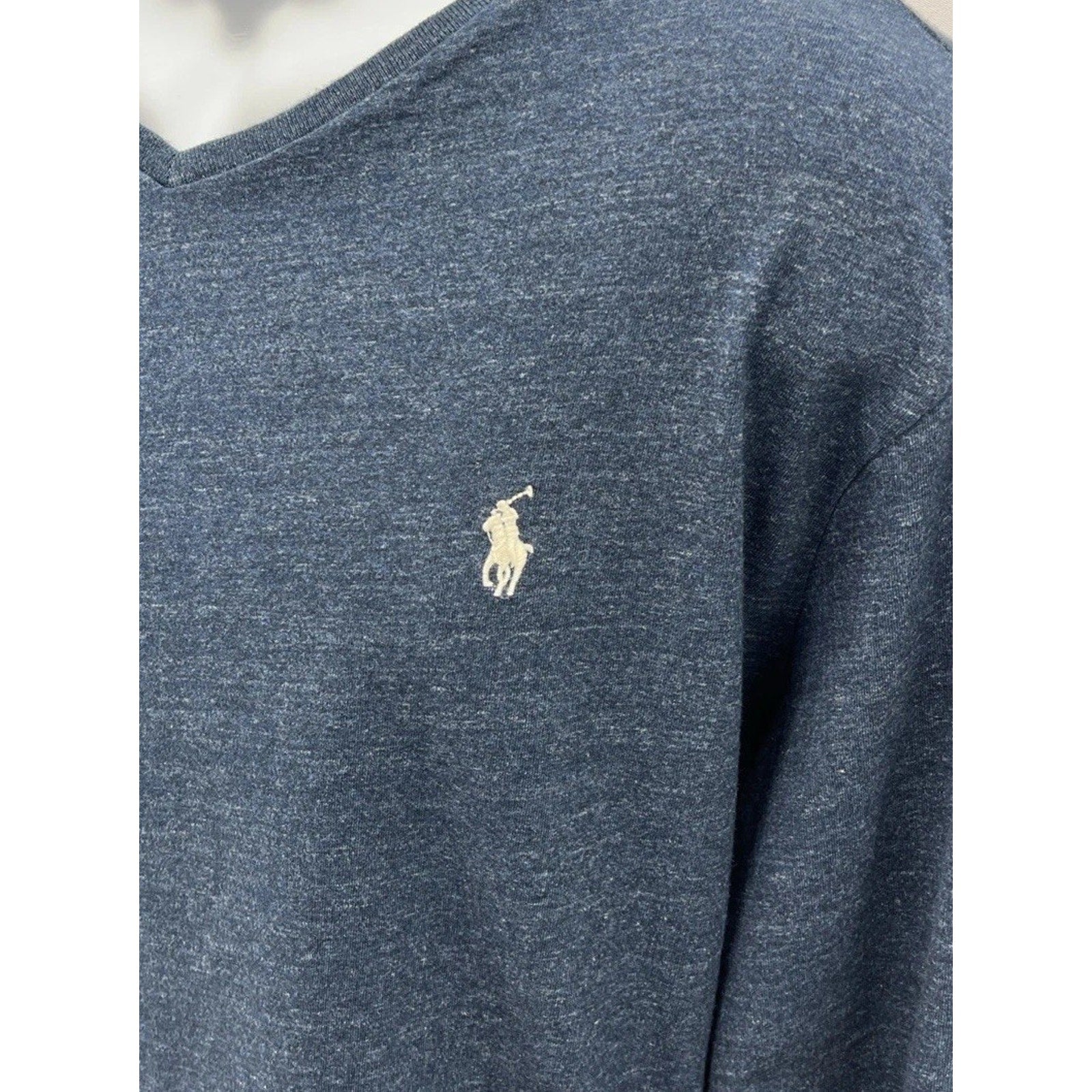 Polo Ralph Lauren Men’s Classic V-Neck Long Sleeve Cotton Shirt Size L