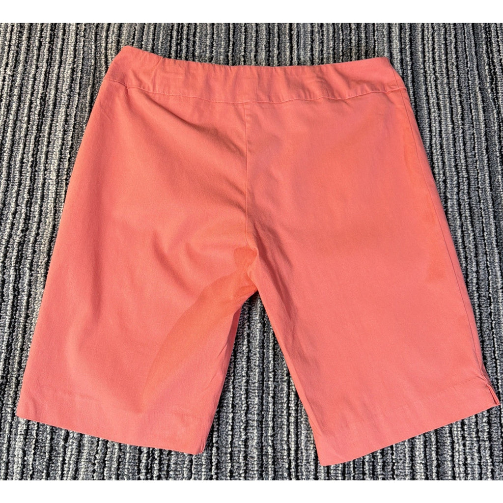 Zac & Rachel Woman Shorts Womens 14 Coral Bermuda Pull On Stretch Casual Summer