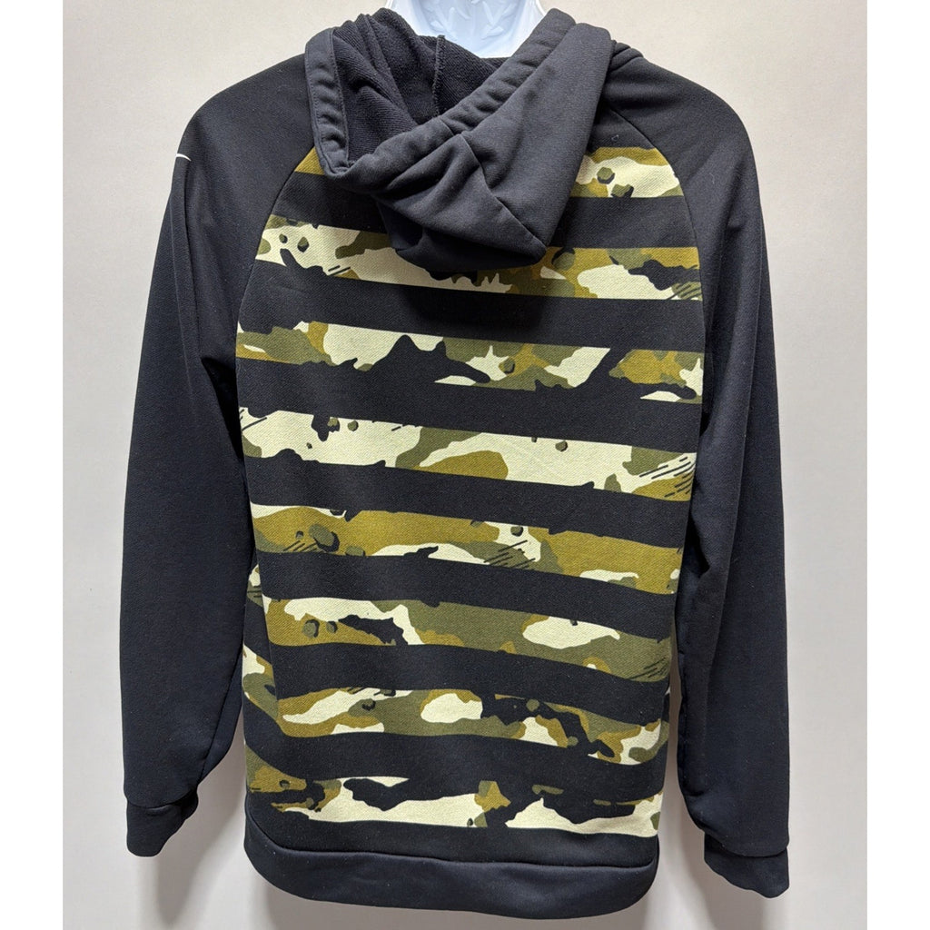 Nike Dri Fit Hoodie Mens M Black Camo Athletic Sweatshirt Camouflage Pullover