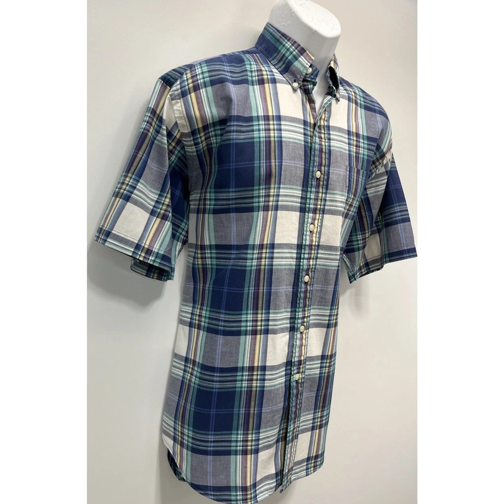 ralph lauren mens shirt medium Blaire 100% cotton Plaid Classic Preppy