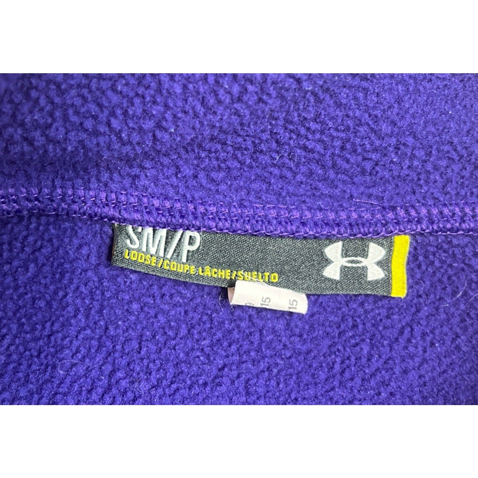 Under Armour Tech Womens Small Loose Purple 1/2 Zip Mock Neck Sweatshirt