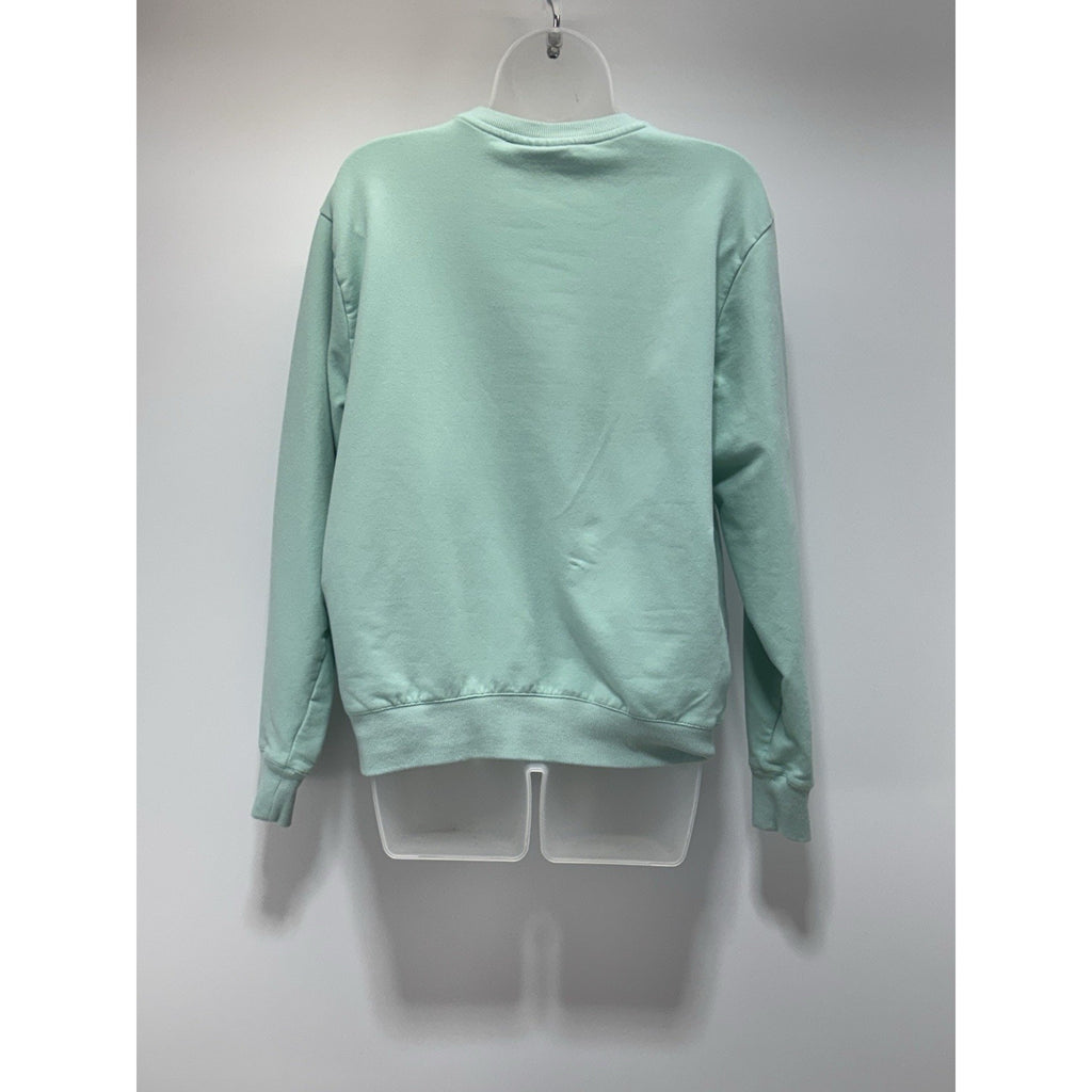Fila Sweatshirt Green Pockets Active Cotton Crew Neck Women’s Size Large