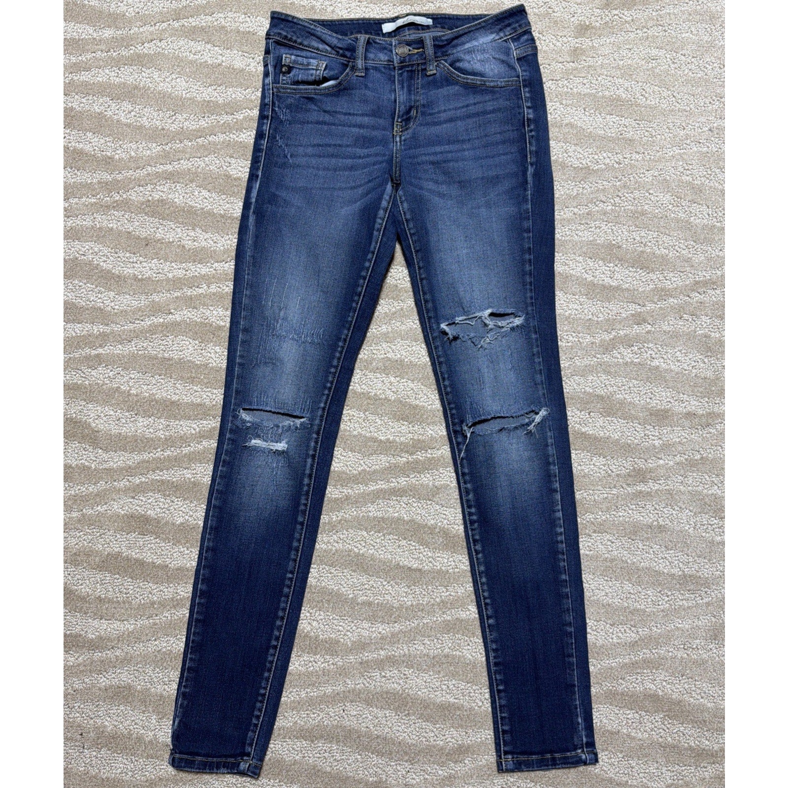 KanCan Blue Denim Jeans Distressed Skinny Jeans Size 5/26x30