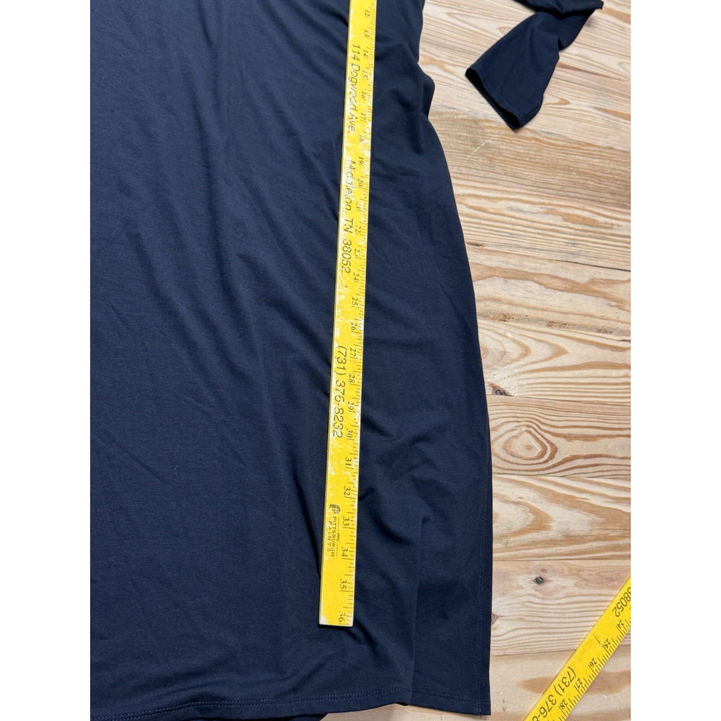 White House Black Market Womens Dress V-Neck Long Sleeve Side Slit Stretch Small