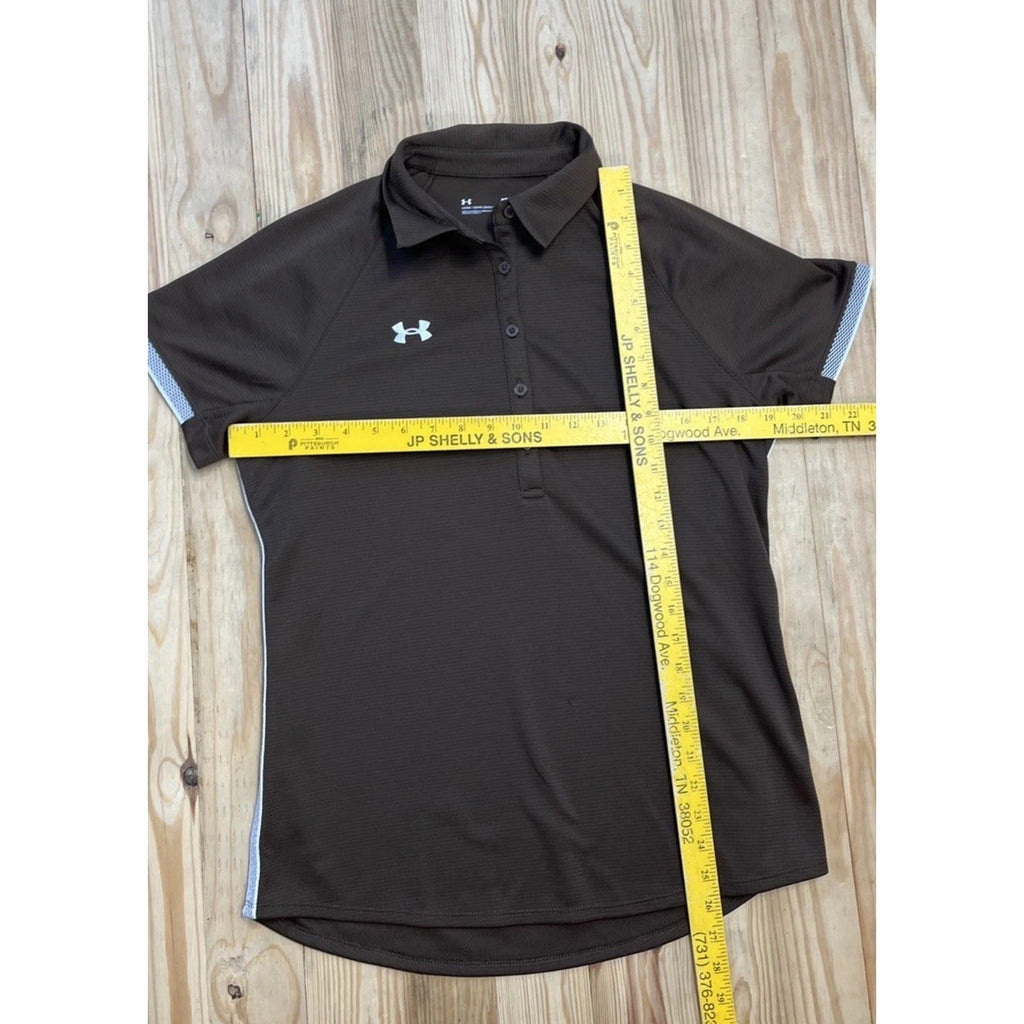 Under Armour Women’s Brown & White Rival Polo Medium