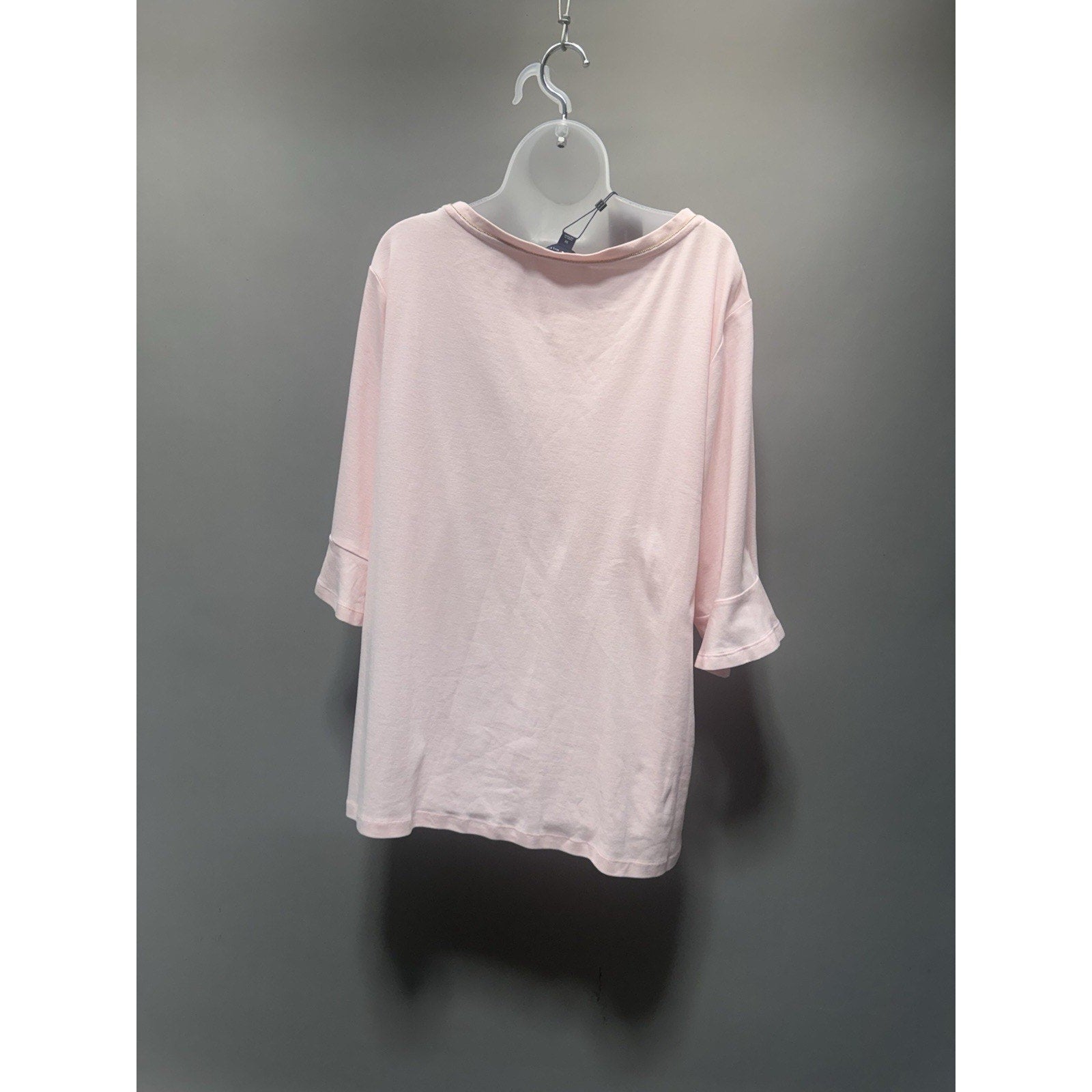 Tommy Hilfiger Women’s 1XL Pink Blouse Shirt with Ruffled Sleeves NEW