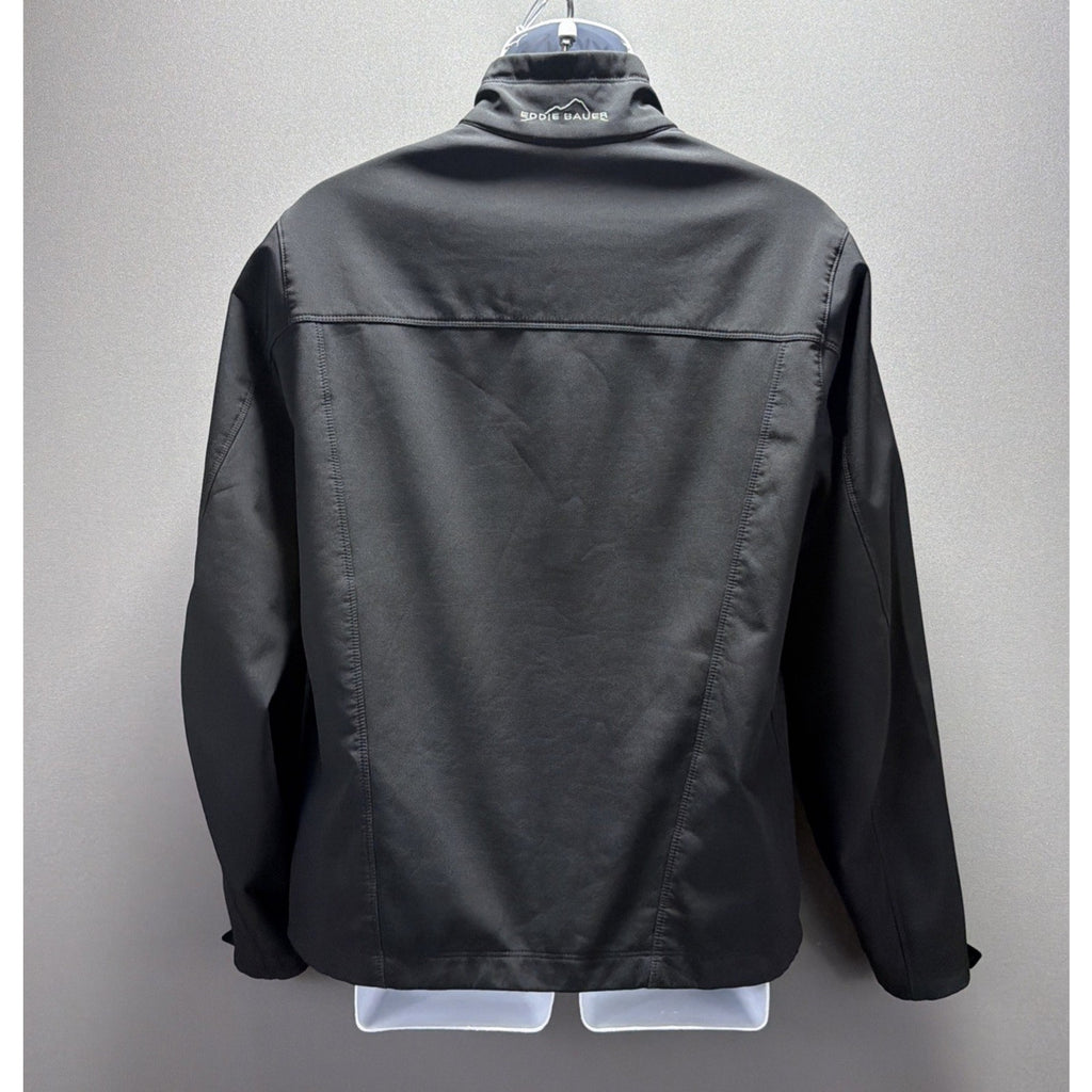 EDDIE BAUER Weather Resistant/Lined Soft Shell Jacket Black Size Small