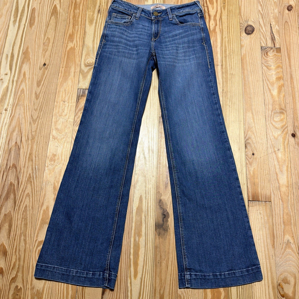 Ariat Trouser Jeans Womens 28L Slim Wide Leg Flare Stretch