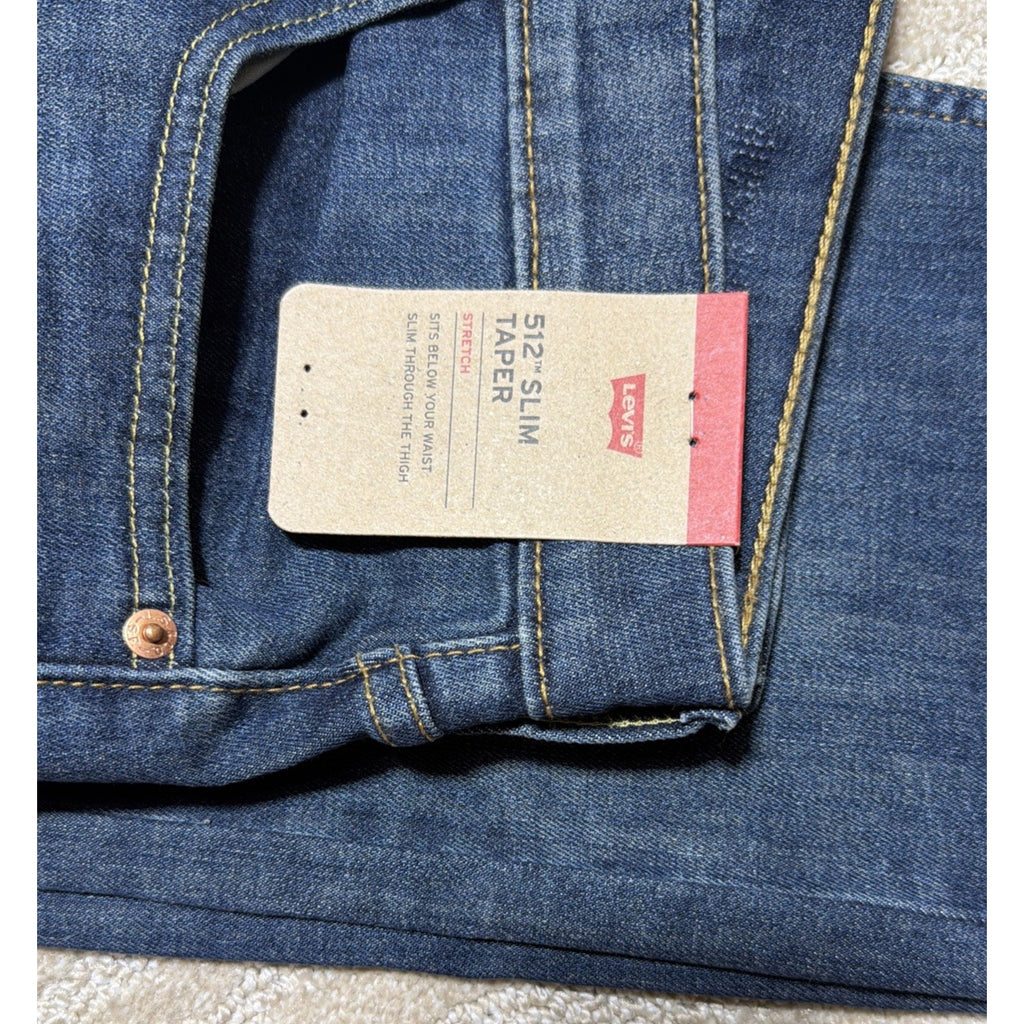 Levi’s 512 Slim Taper Stretch Denim Jeans Men’s Size 36x32 NWT