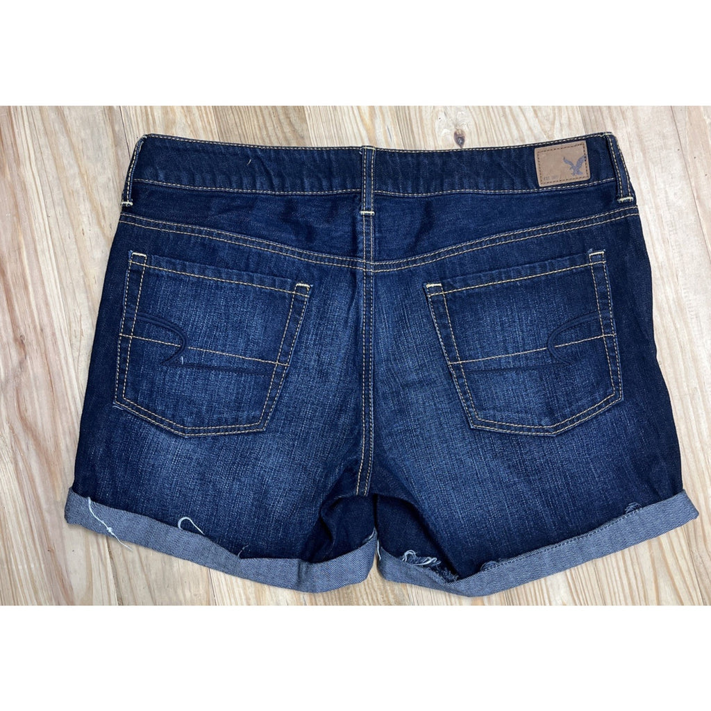 AE AMERICAN EAGLE MIDI STRETCH WOMENS JEAN SHORTS SIZE 6