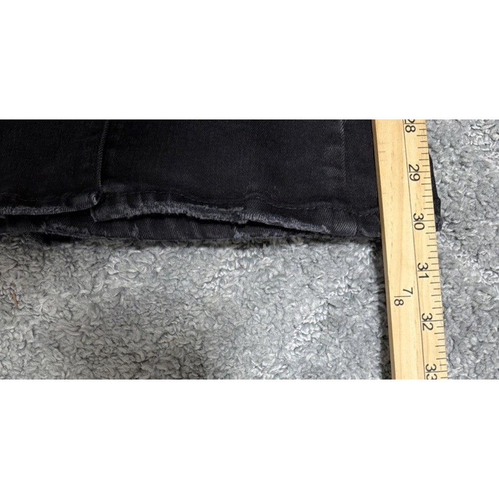 Flying Monkey Jeans Womens Size 25 High Rise Flare Black Cotton Blend
