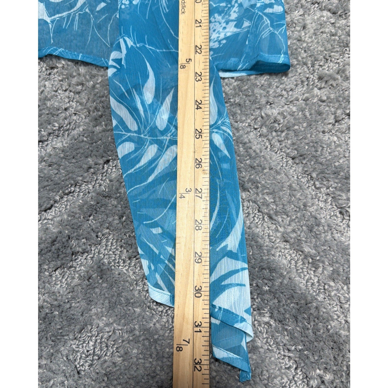 Liz Lange Kimono Tropical Floral Cover Up Size Small Bell Sleeves Beachy New