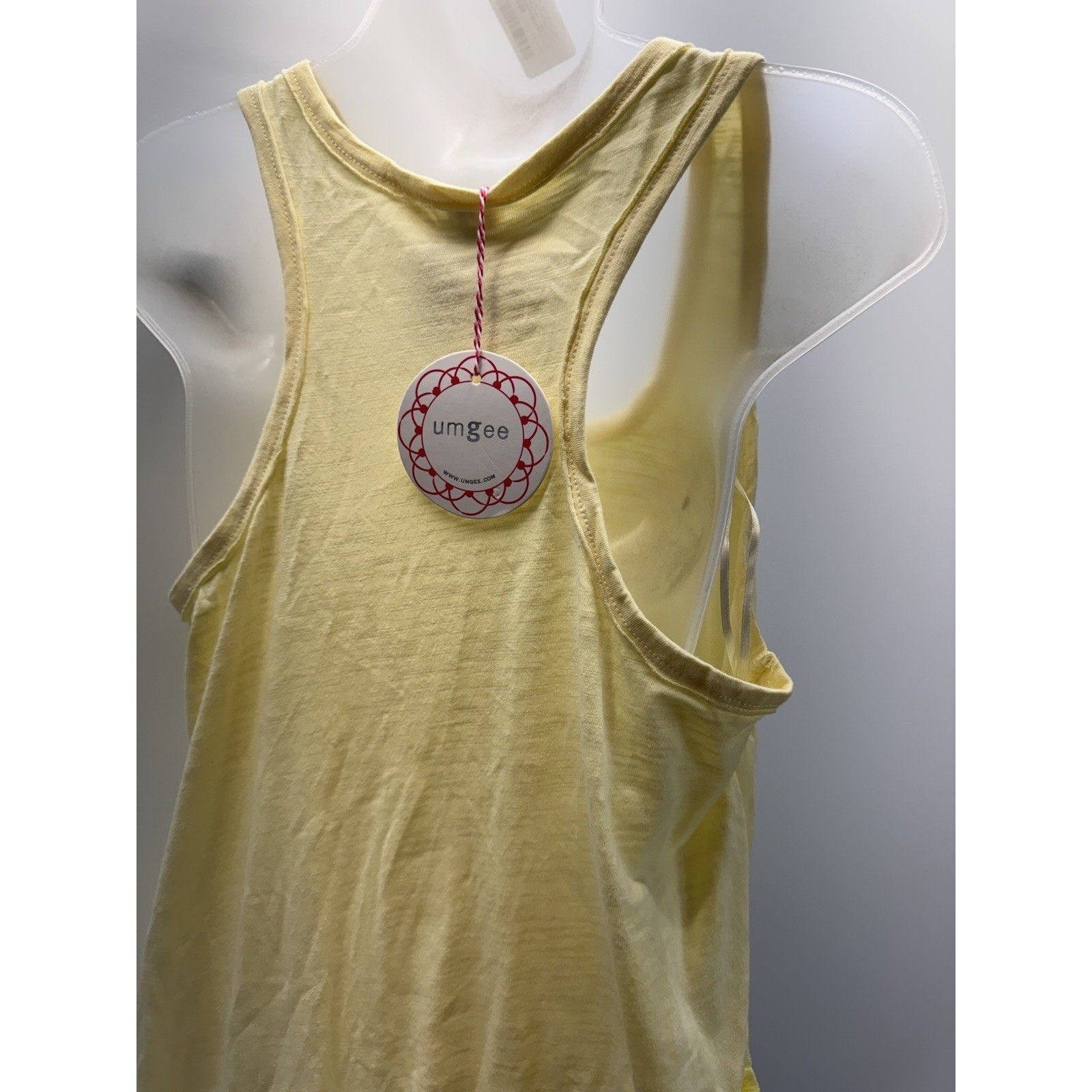 Umgee USA sleeveless Ruffled Top Yellow Women’s S Racerback