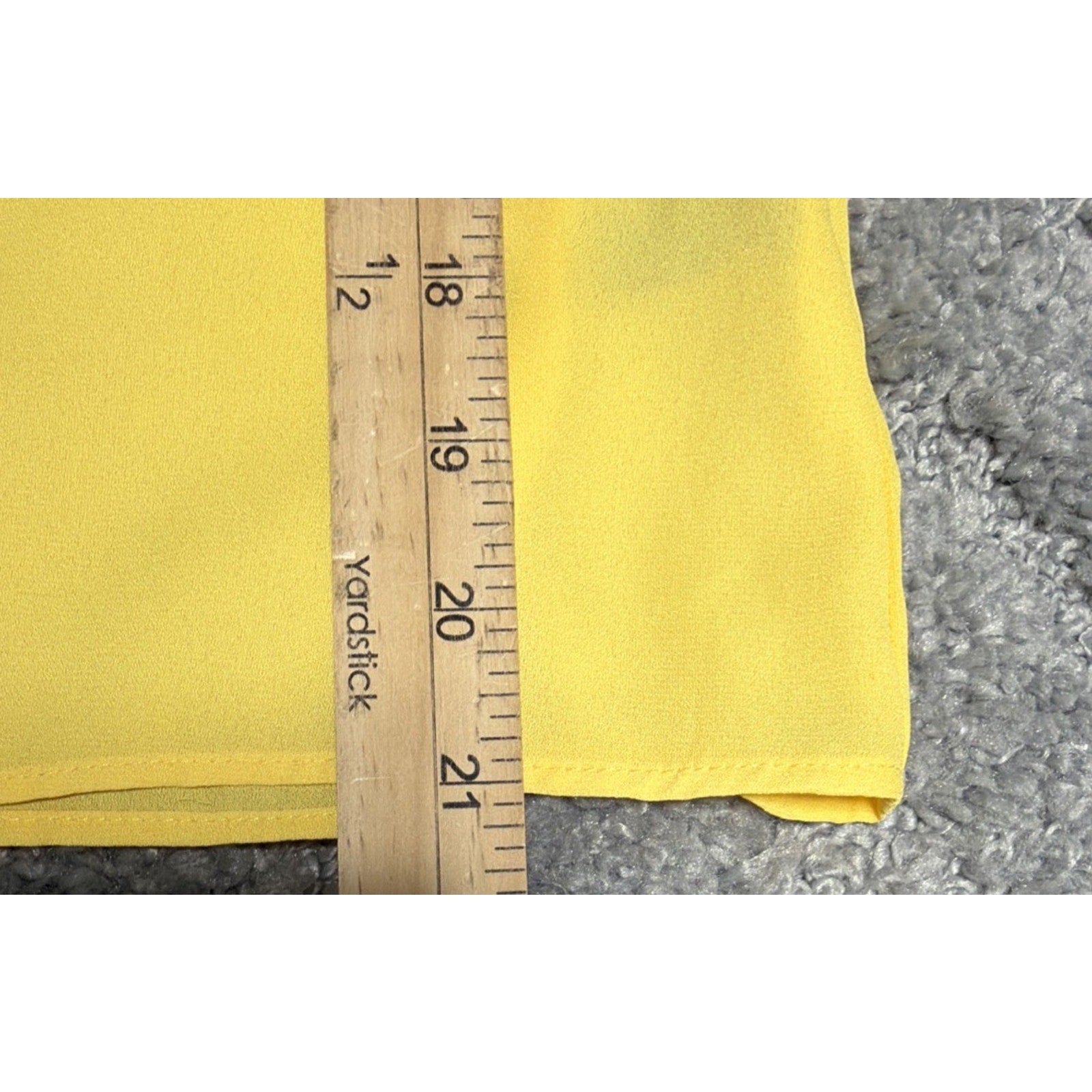 Short Sleeve Top APT.9 Bright Yellow 100% polyester Tie Front XS